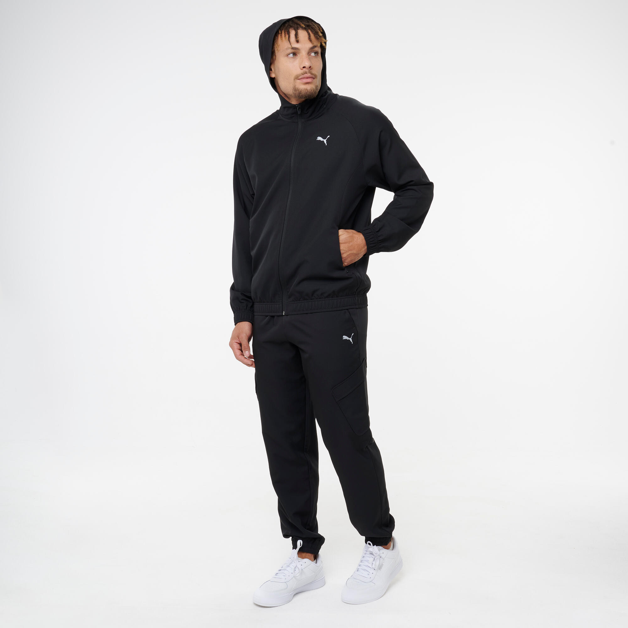 Sweat zippé homme en woven, gris 2/9