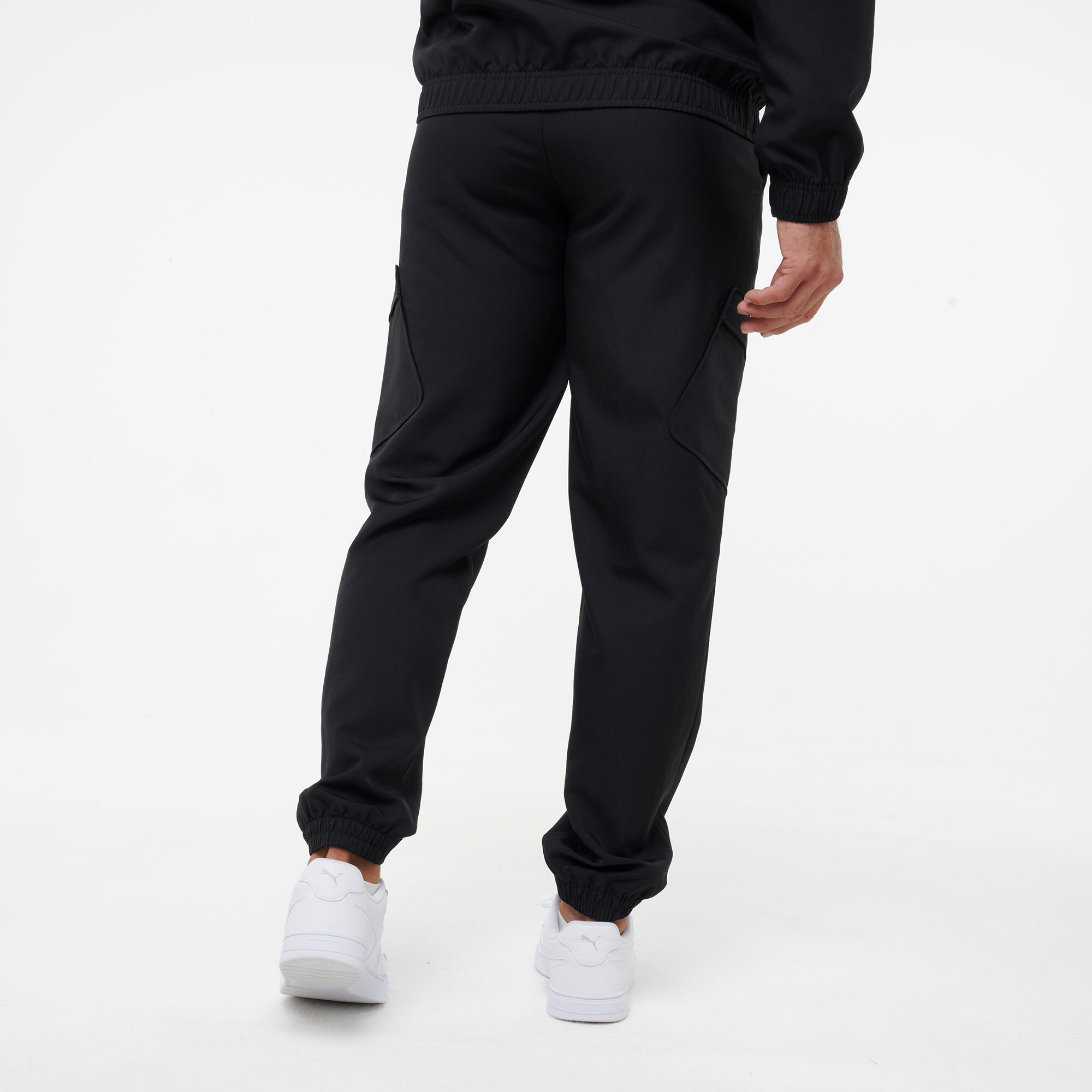 Pantaloni tuta Puma uomo regular fit felpati grigi 3/10