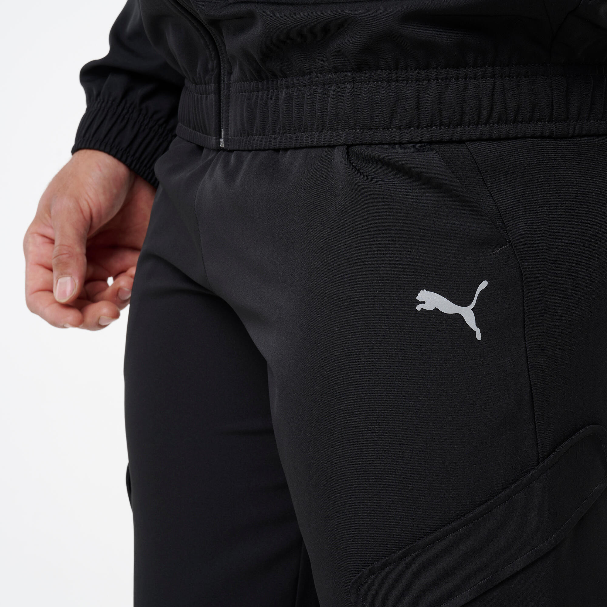 Pantaloni tuta Puma uomo regular fit felpati grigi 8/10