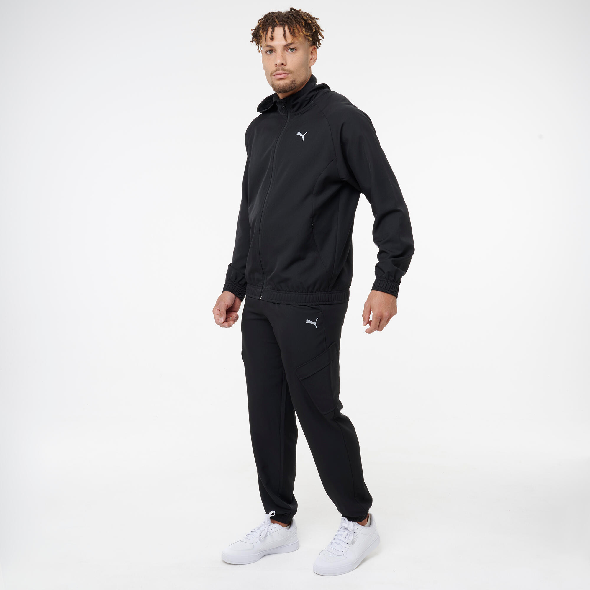 Pantaloni tuta Puma uomo regular fit felpati grigi 2/10