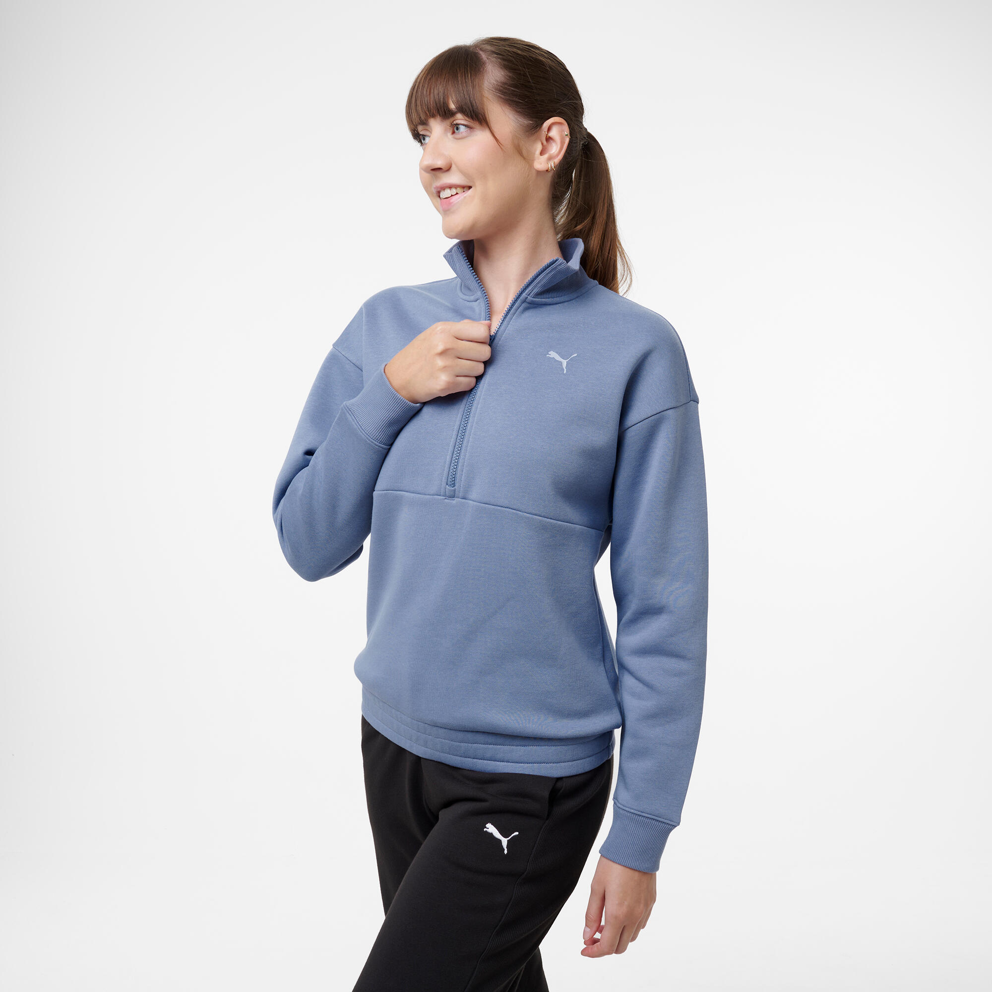 Sweat femme zippé, lavande