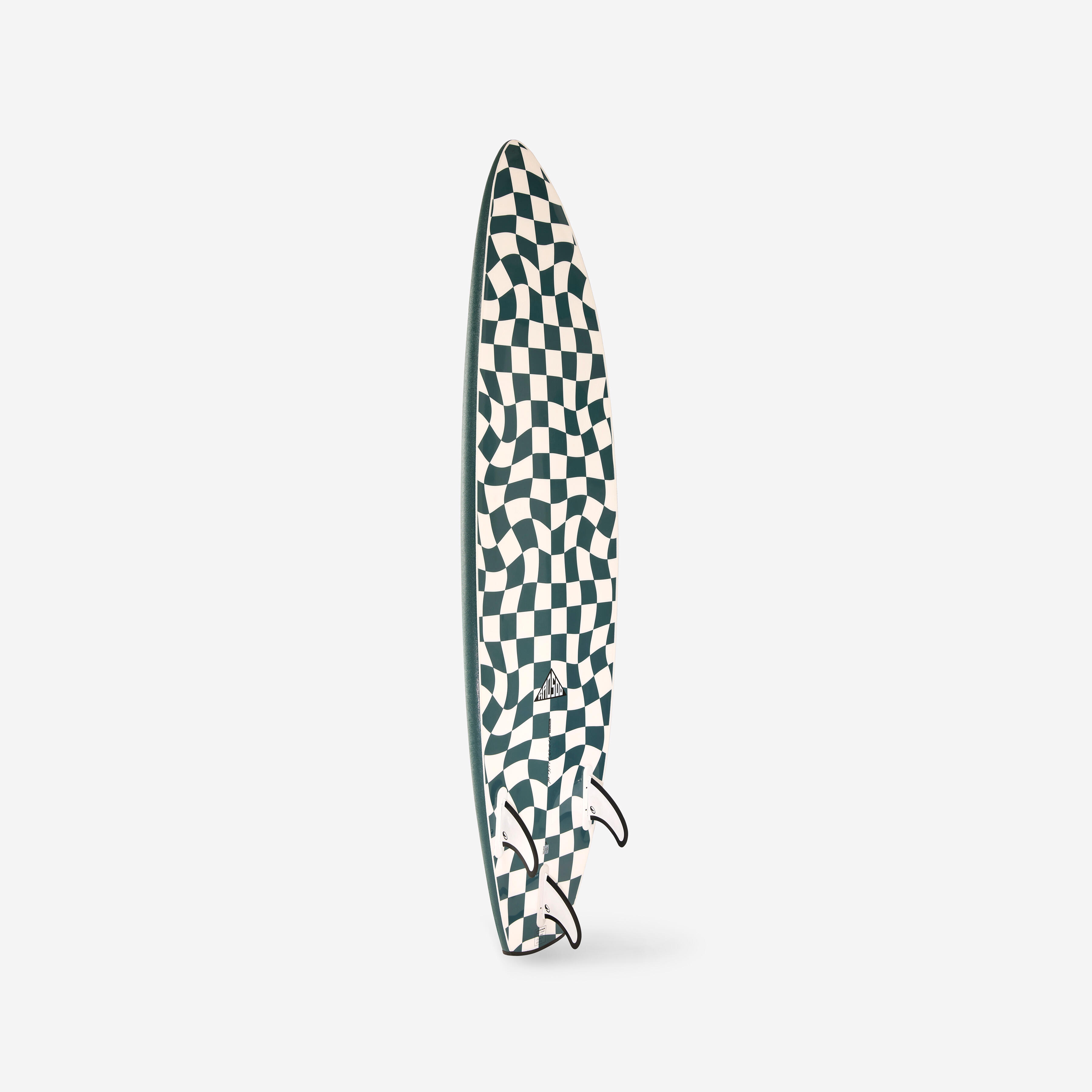 DECATHLON Penová doska na surfovanie typu shortboard 6'2' 500 Soft RAD tmavozelená bez · záber 12