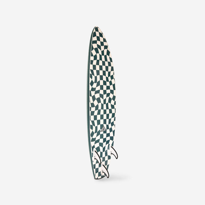 Placă de surf din spumă shortboard 6'2, 500 Soft RAD Verde brad