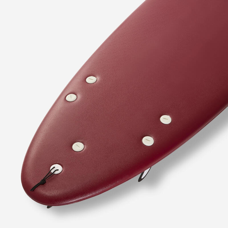 Placă surf spumă Shortboard 7', 500 Premium Softboard Roșu Bordo