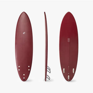 Tabla Shortboard Surf 500 Premium Softboard Rojo Burdeos 7' Espuma