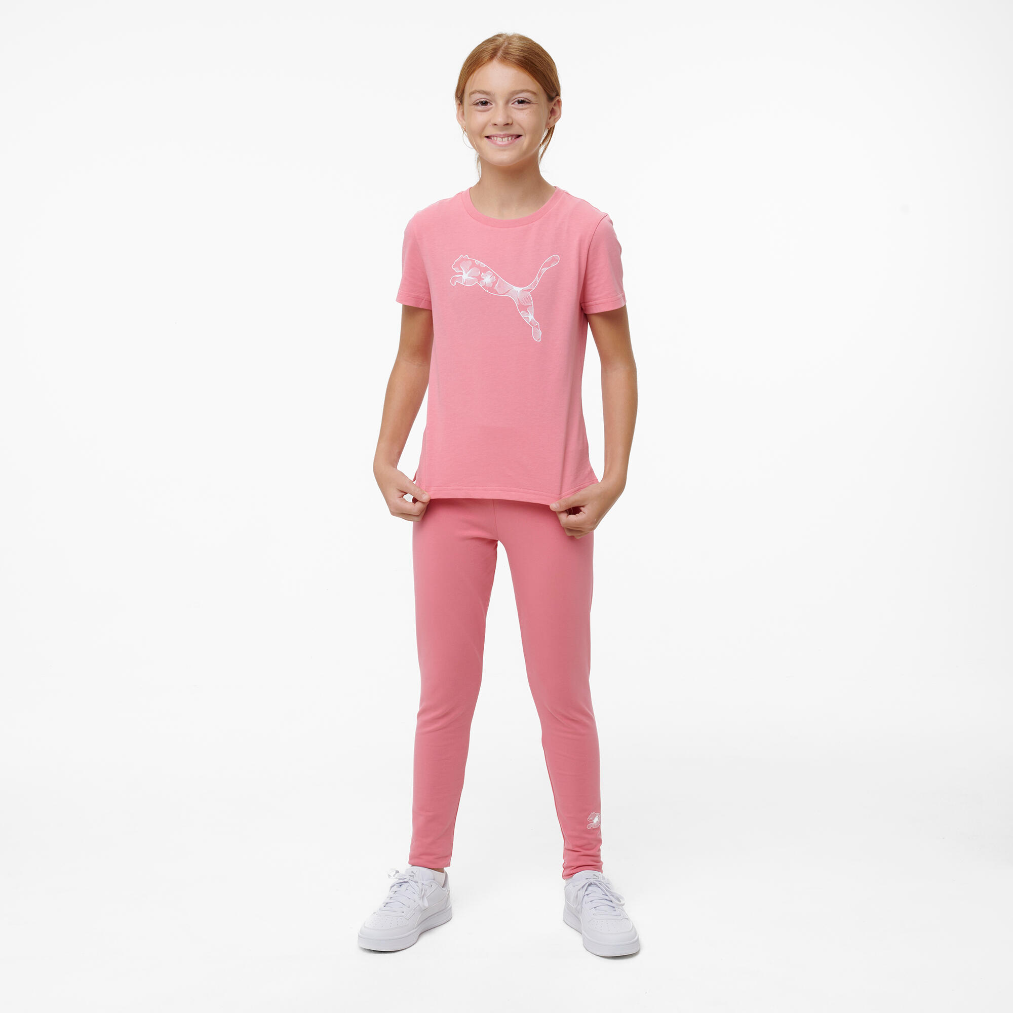 T-shirt fille en coton, rose