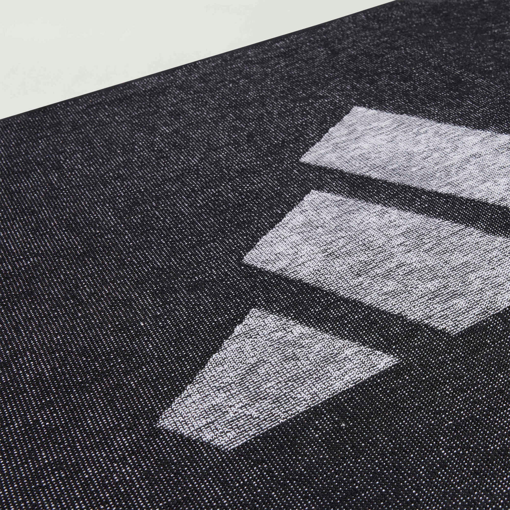 Serviette de fitness en coton, noir 2/3