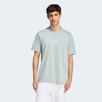 T-shirt ADIDAS uomo palestra regular fit cotone verde militare