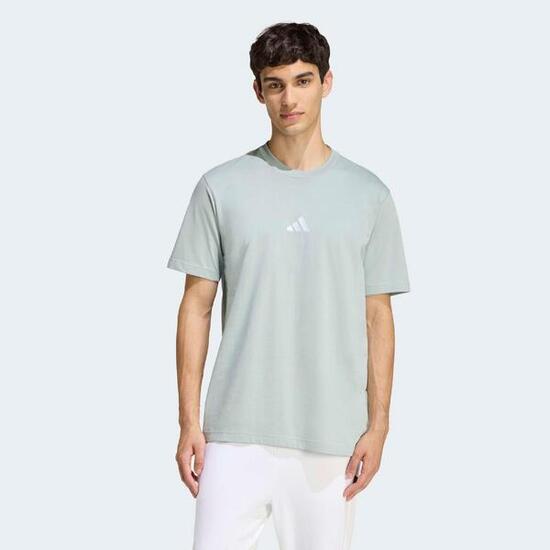 T-shirt de fitness en coton homme, sauge