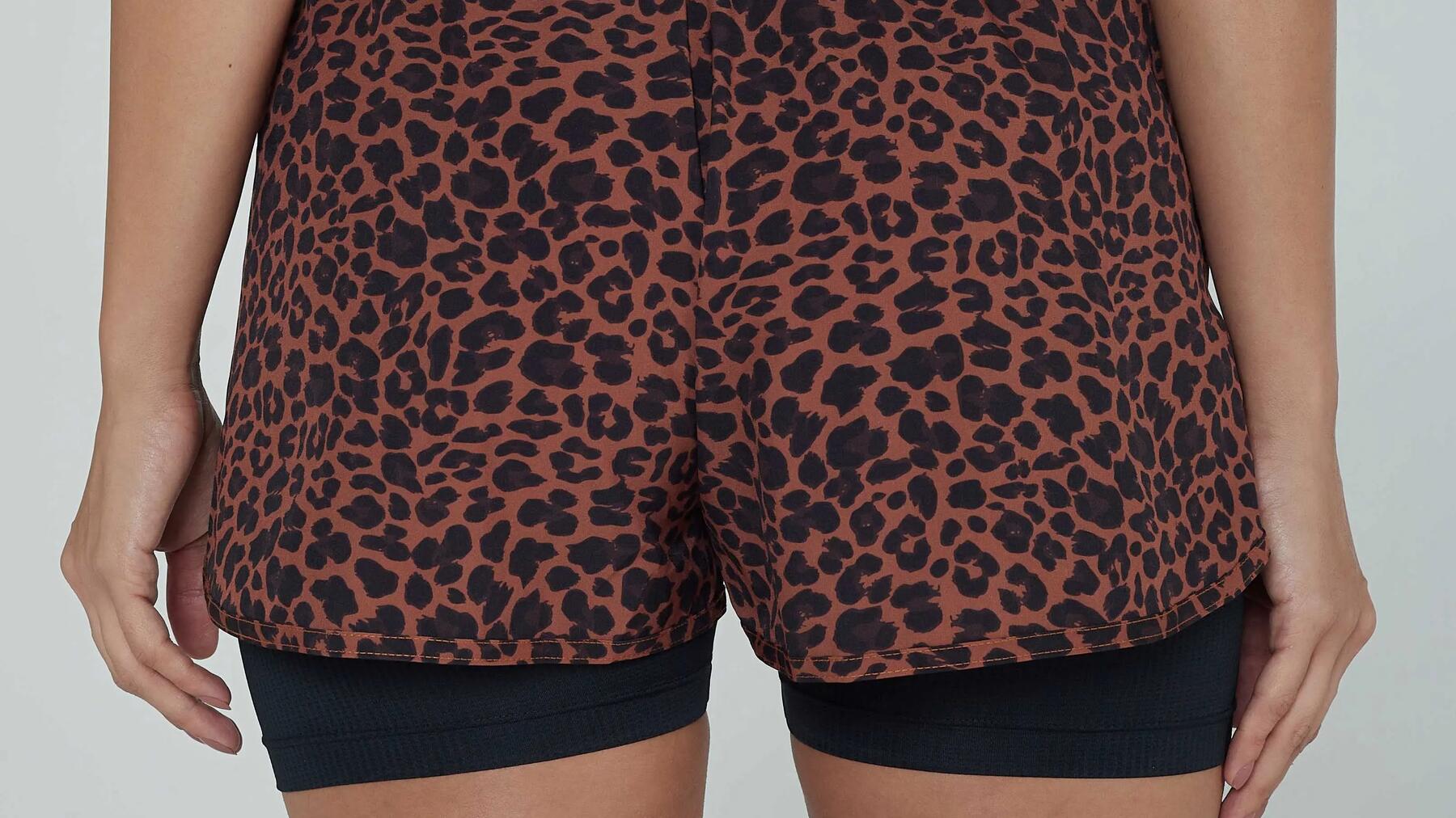Shorts Feminino Iconic Estampa Animal Print Domyos