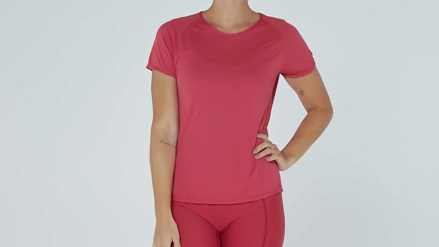 Camiseta Feminina de de treino Cat Eyes Domyos Rosa
