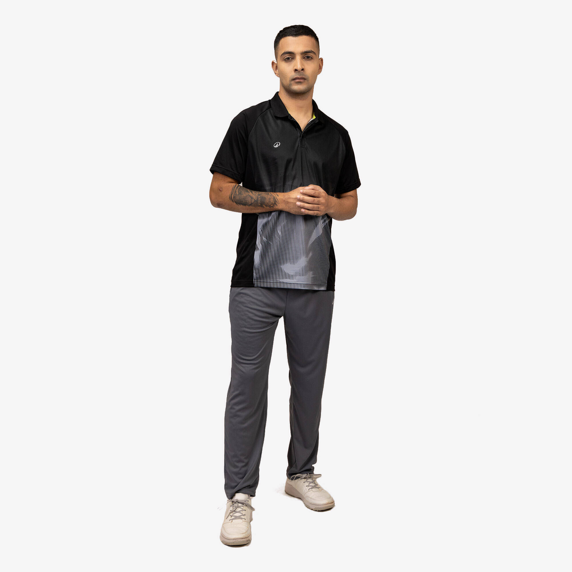 CRICKET POLO SHORT SLEEVE CP 500 MEN BLACK -  5