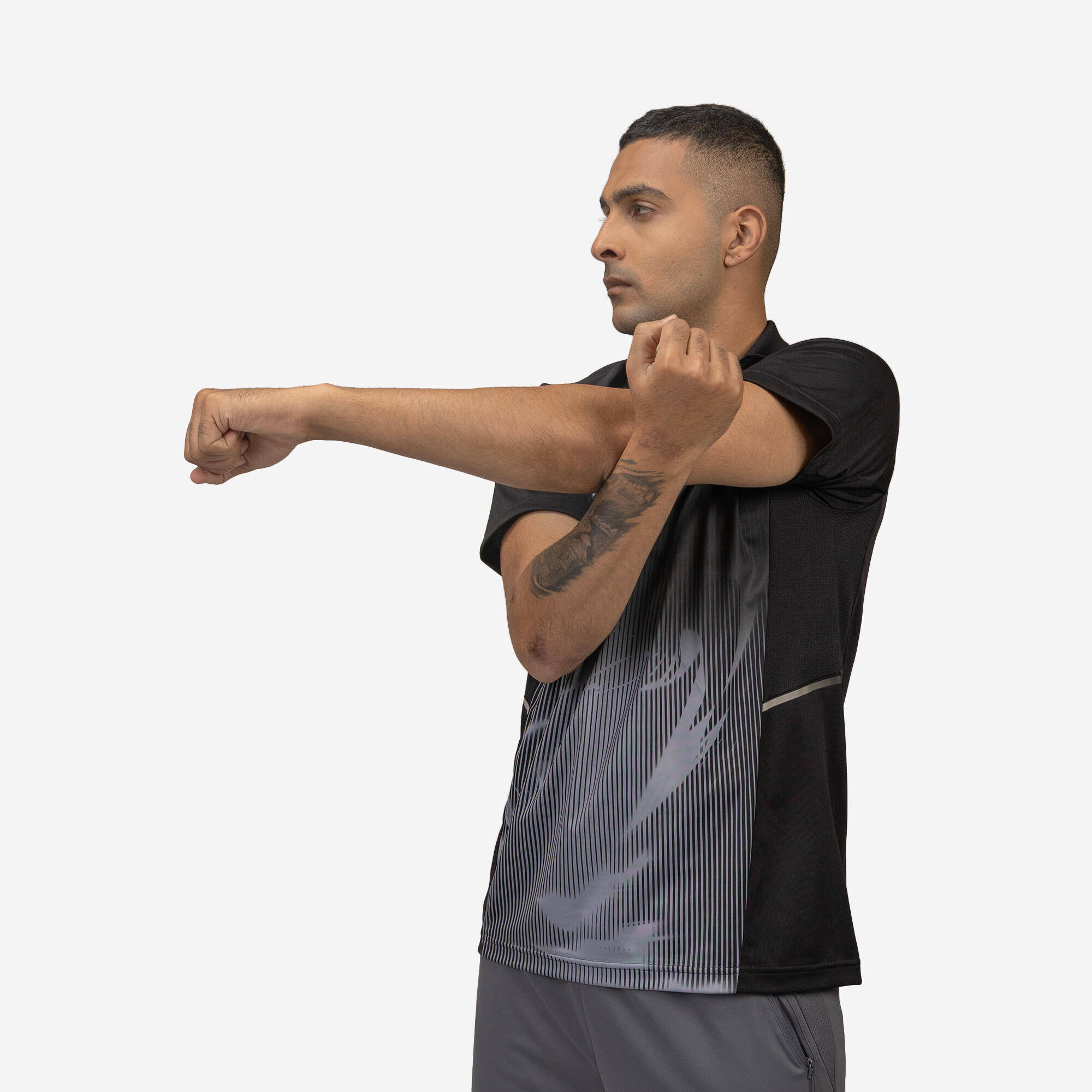 CRICKET POLO SHORT SLEEVE CP 500 MEN BLACK -  4