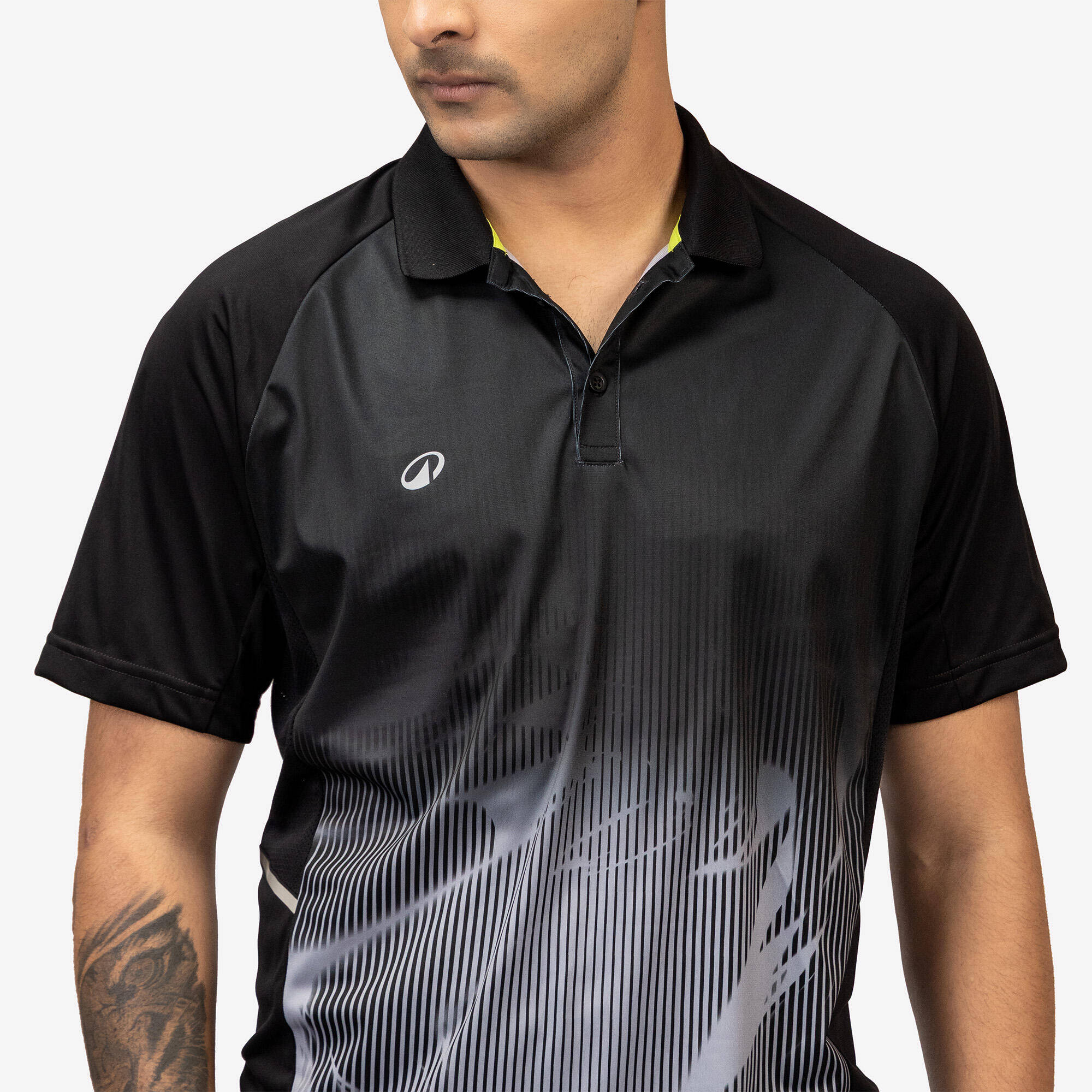 CRICKET POLO SHORT SLEEVE CP 500 MEN BLACK -  3