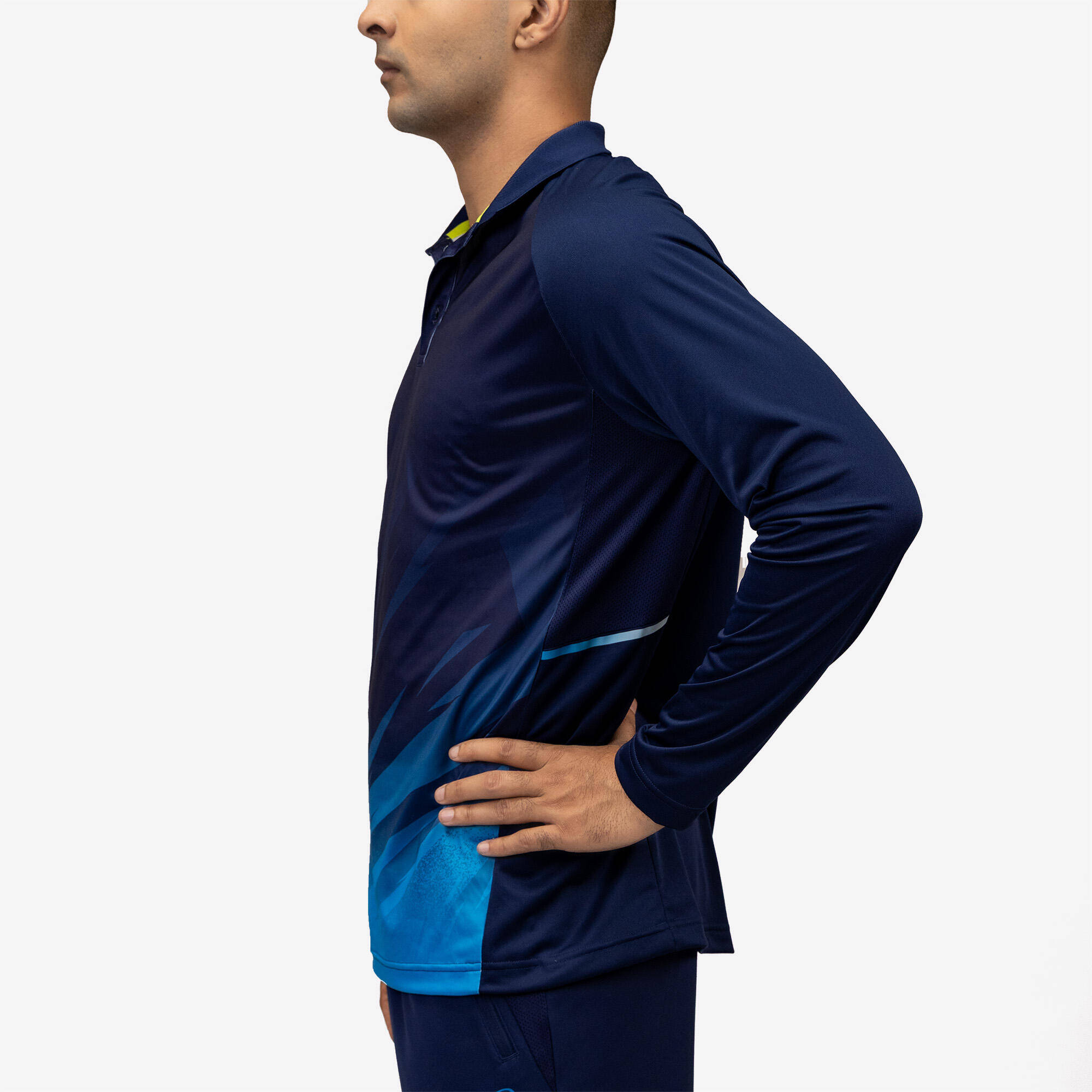 CRICKET POLO CP 500 FULL SLEEVE POLO MEN NAVY BLUE -  3