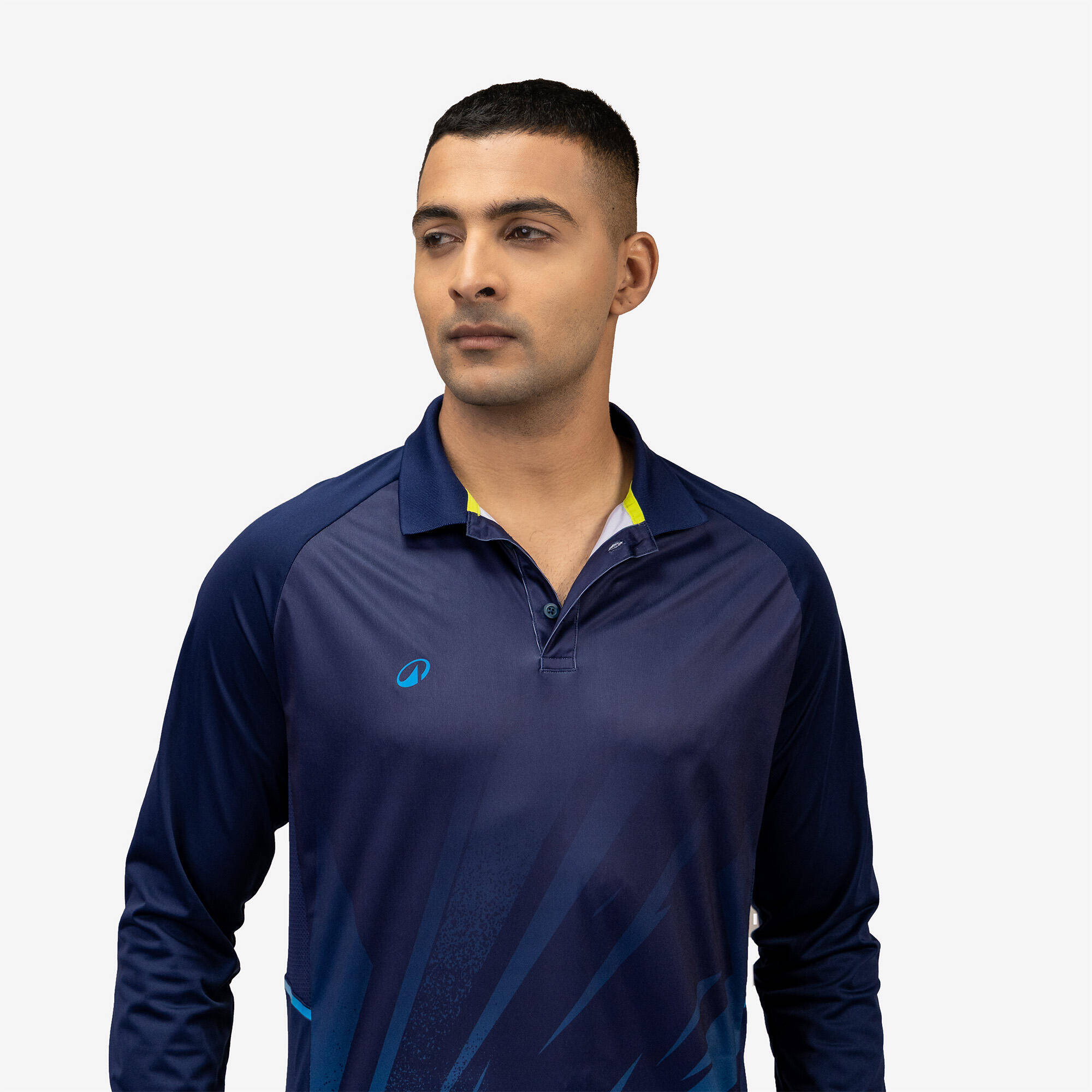 CRICKET POLO CP 500 FULL SLEEVE POLO MEN NAVY BLUE -  2