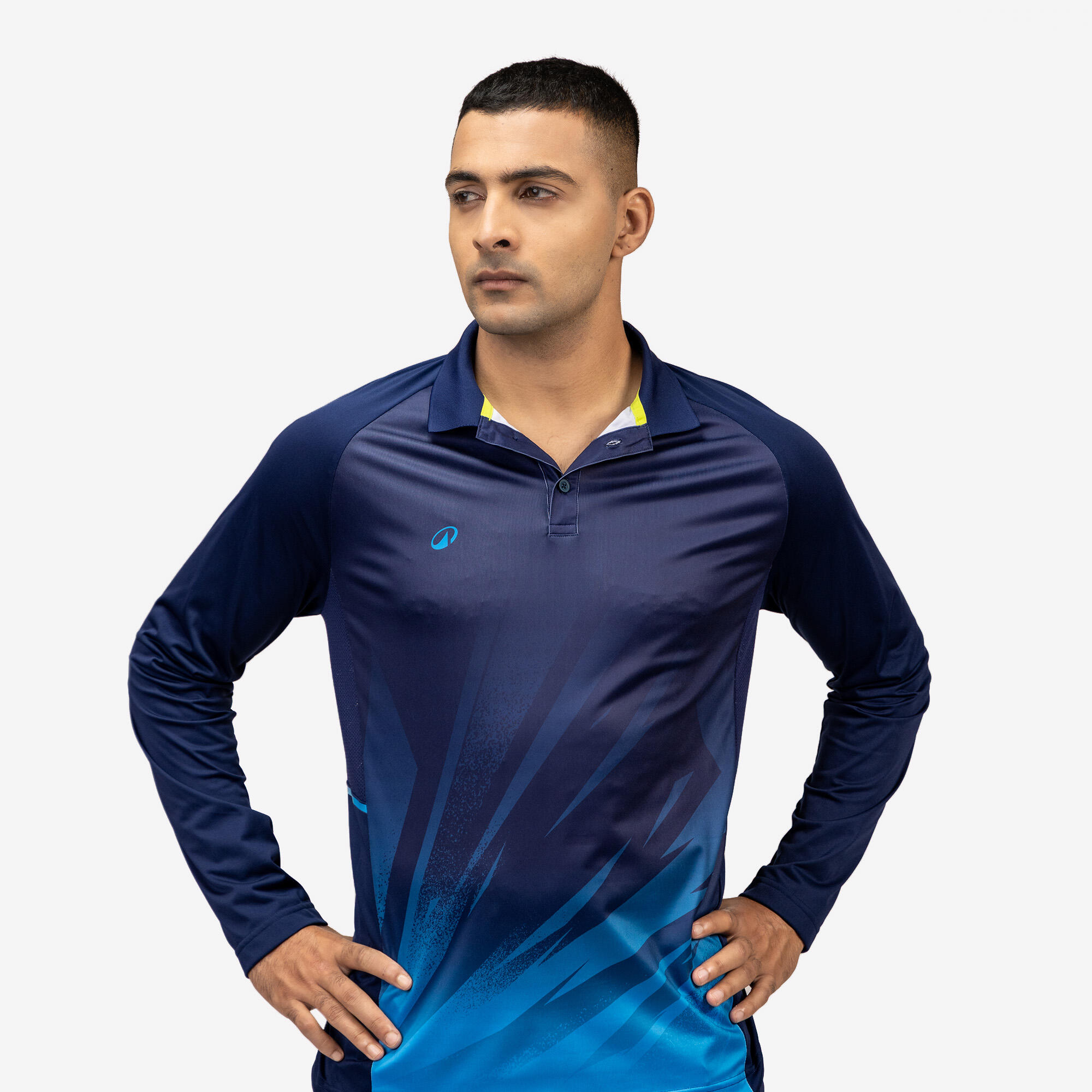 CRICKET POLO CP 500 FULL SLEEVE POLO MEN NAVY BLUE-image-6