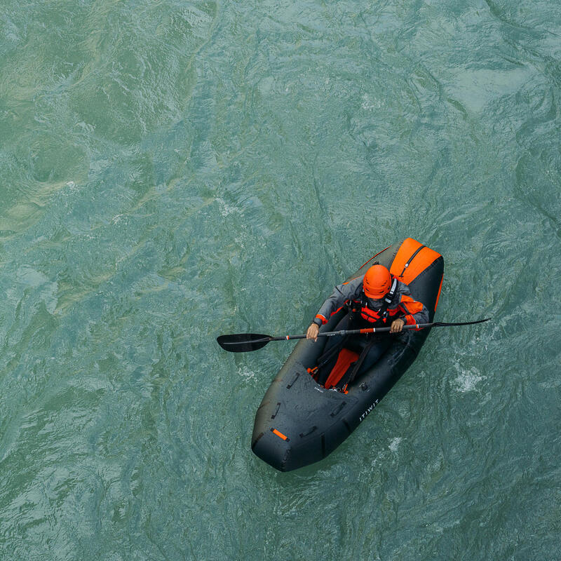 Pádlo na kajak/packraft karbon a plast pětidílné nastavitelné 195–215 cm