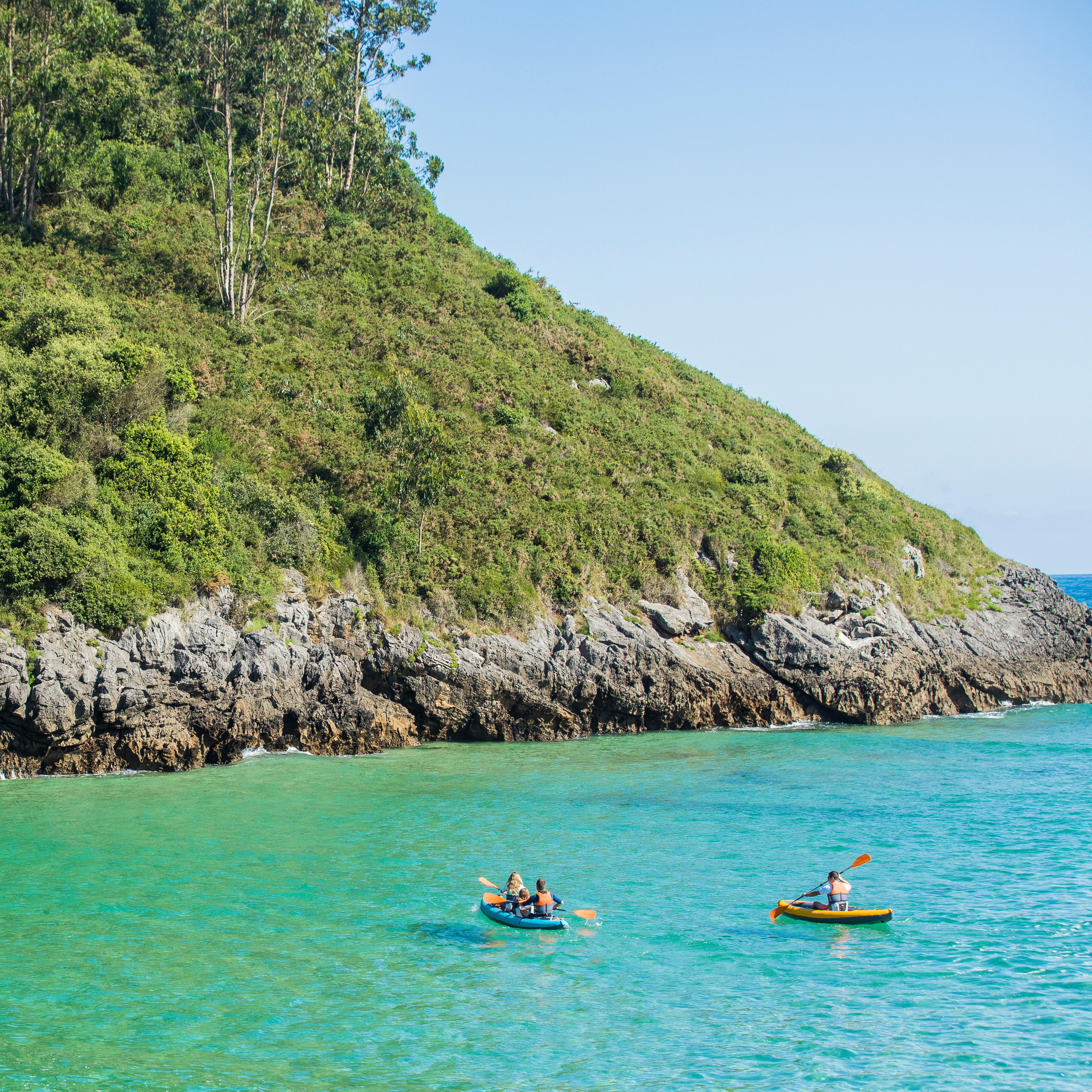 2-Part Adjustable Symmetrical Kayak Paddle, 100 - DECATHLON