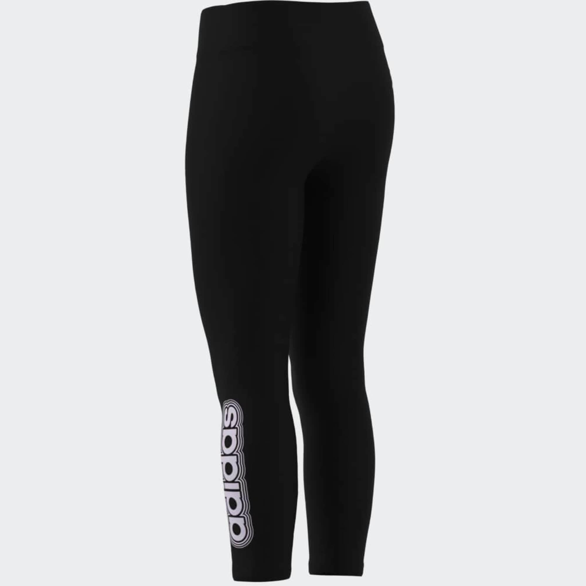 Leggings ADIDAS bambina ginnastica cotone neri 8/8
