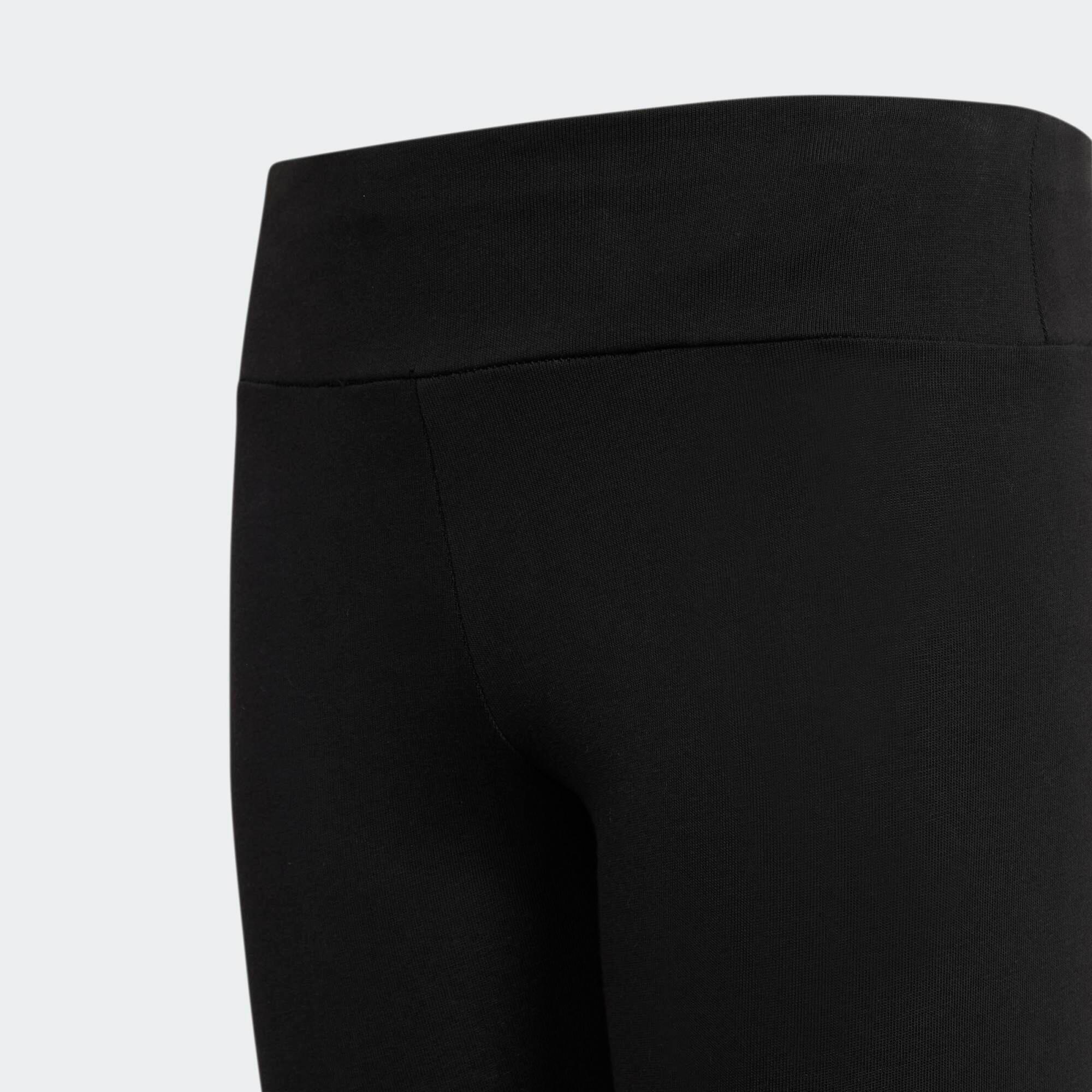 Leggings ADIDAS bambina ginnastica cotone neri 5/8