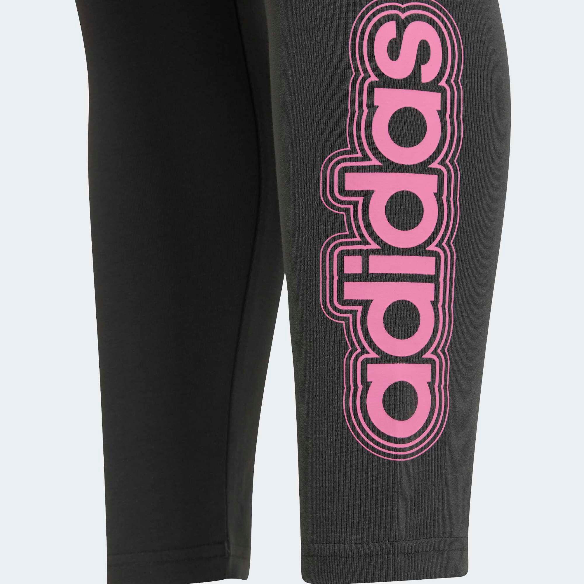 Leggings ADIDAS bambina ginnastica cotone grigi 3/9