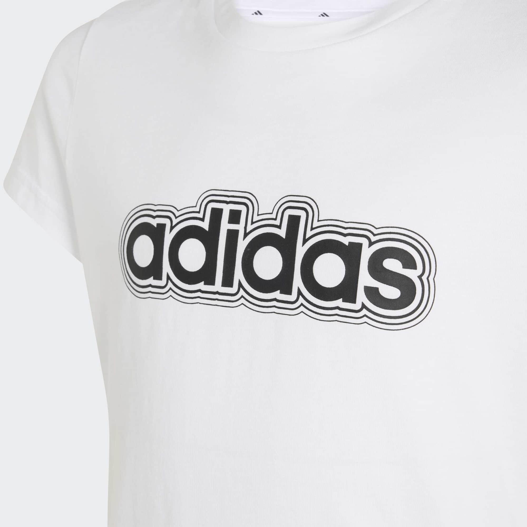 T-shirt en coton fille, blanc 3/5