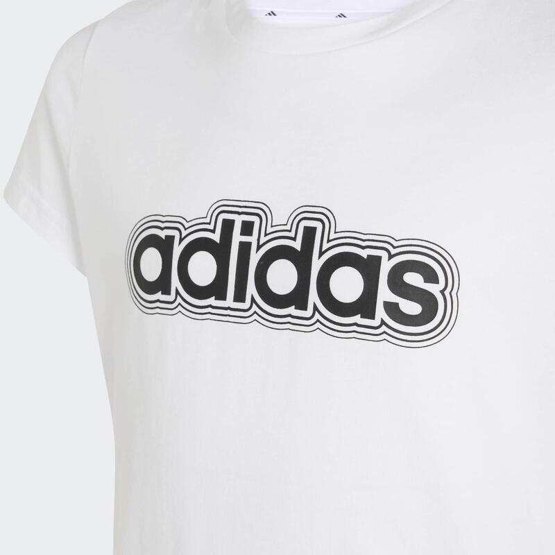 Tricou bumbac ADIDAS Alb Fete