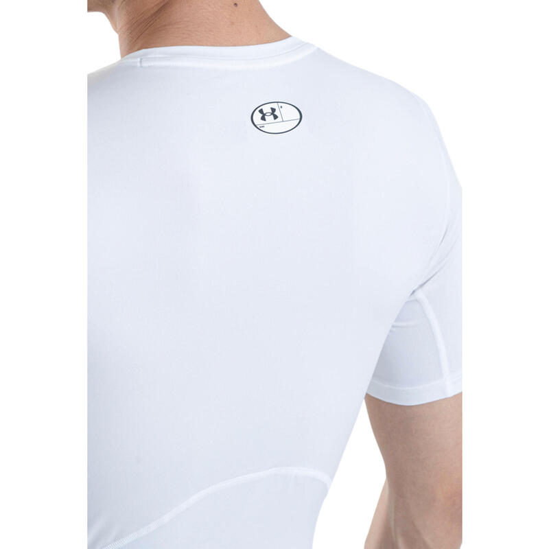 Tricou de compresie de antrenament Alb Bărbați