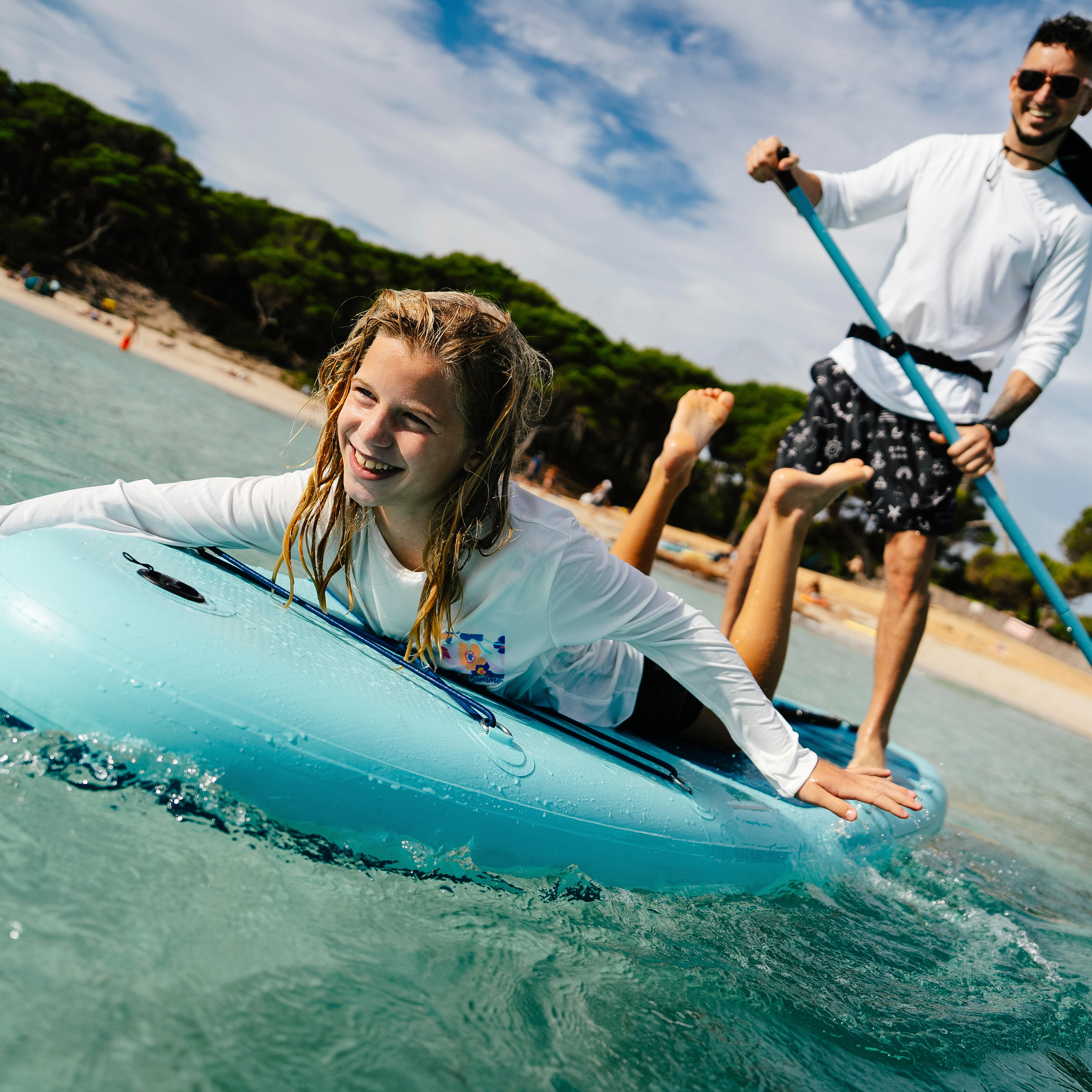 10’6 Inflatable Stand Up Paddle Set for 1-2 People, 100 - DECATHLON