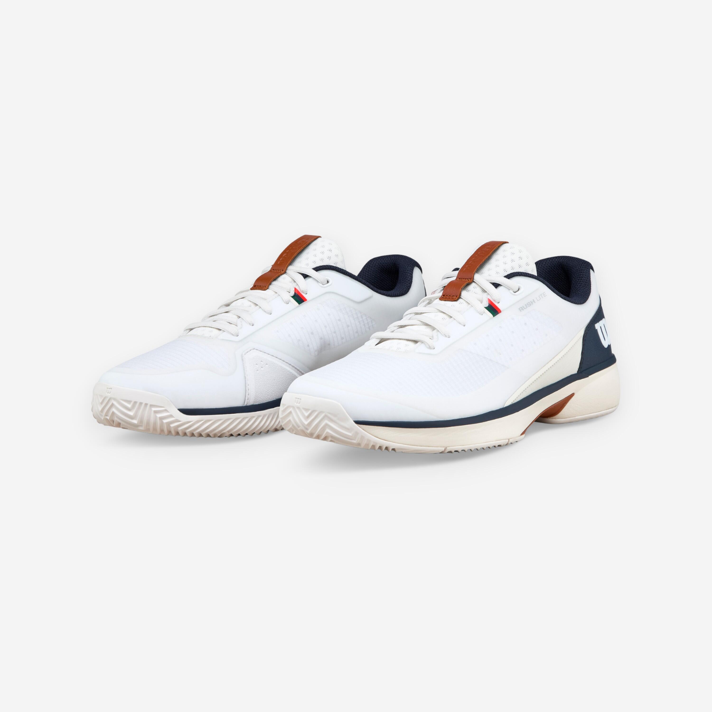 Rush Pro Lite Herren Sandplatz Tennisschuh Weiss Grün Blau 8/8