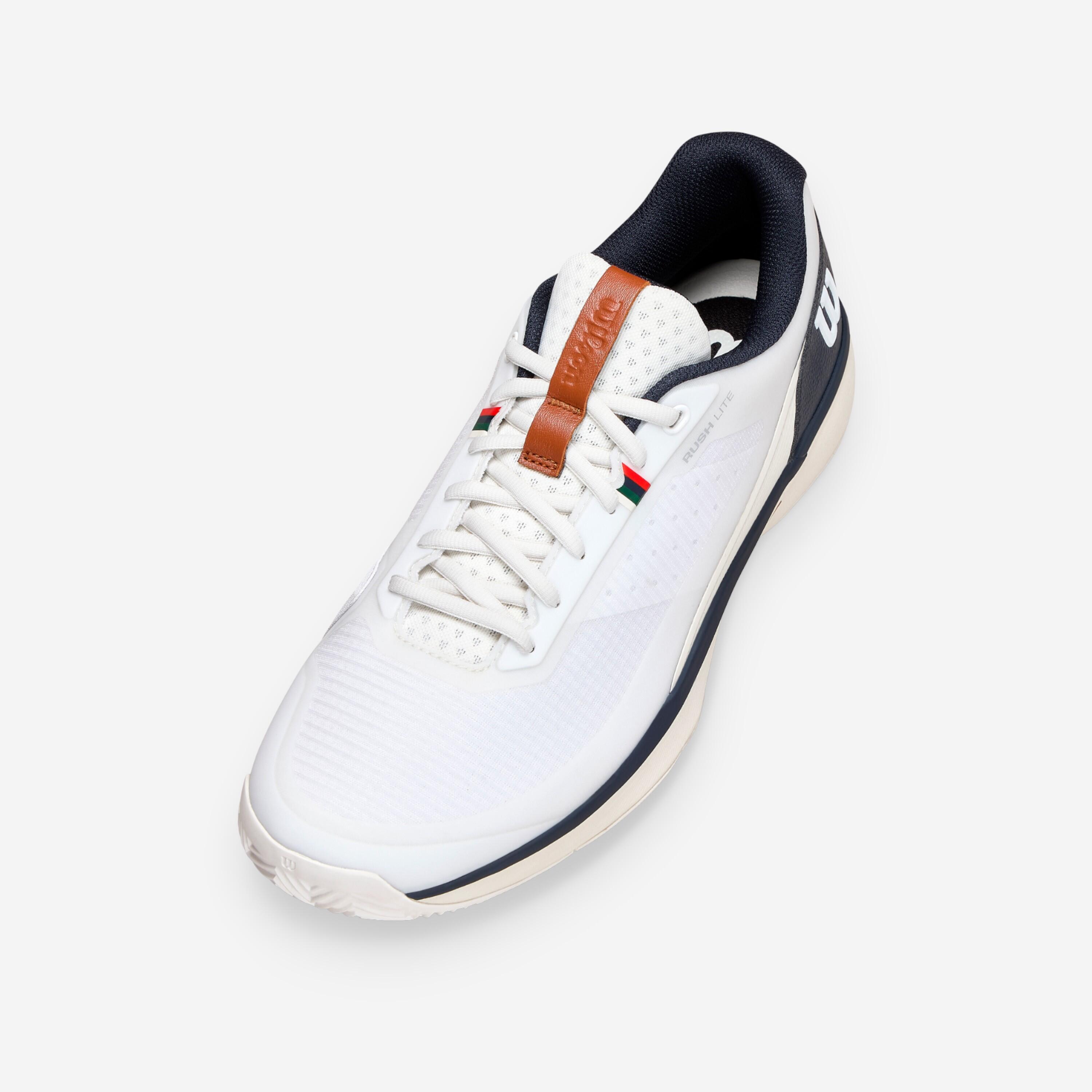 Rush Pro Lite Herren Sandplatz Tennisschuh Weiss Grün Blau 2/8