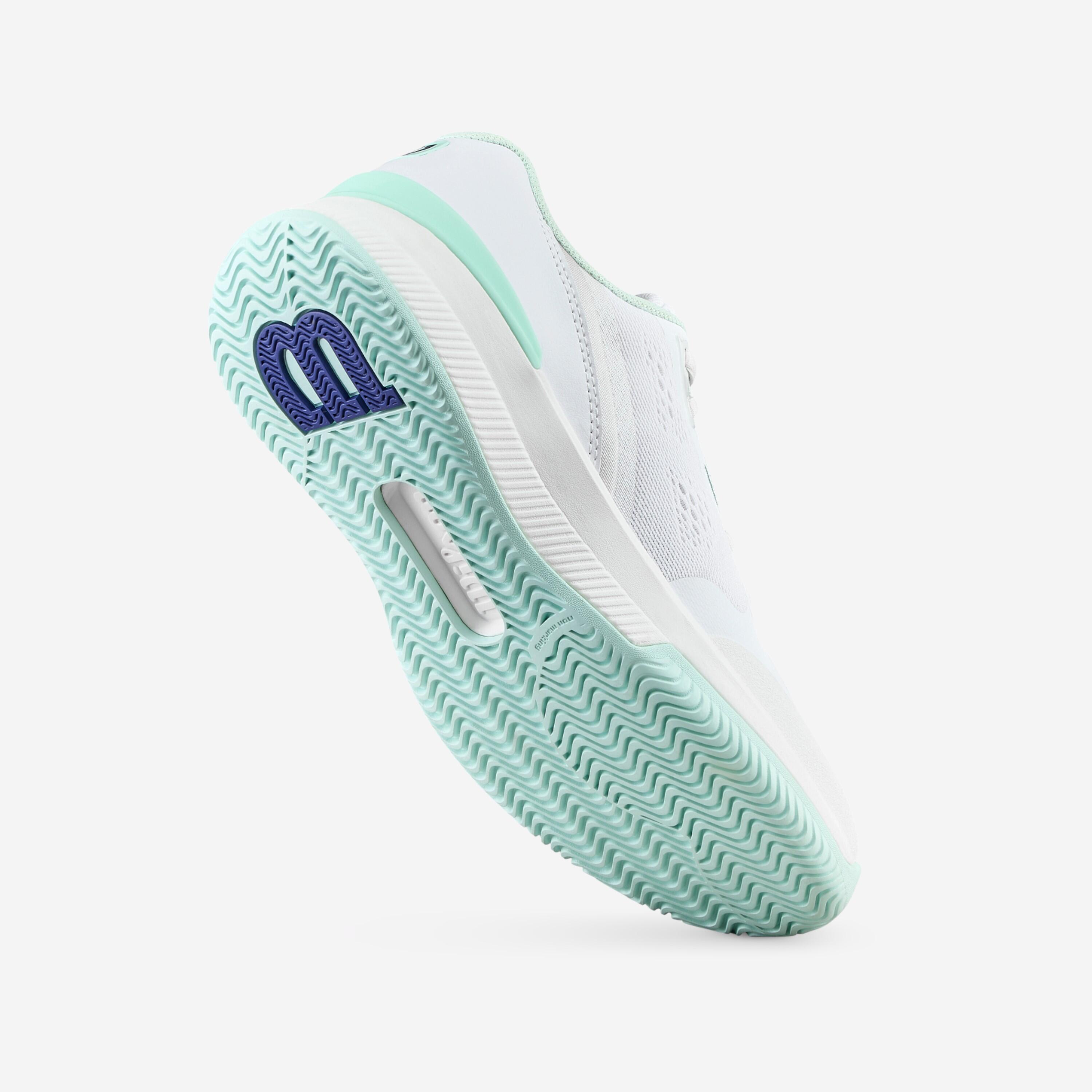 Damen Multicourt Tennisschuh, Intrigue Pro WeiSS Grün Blau 4/8