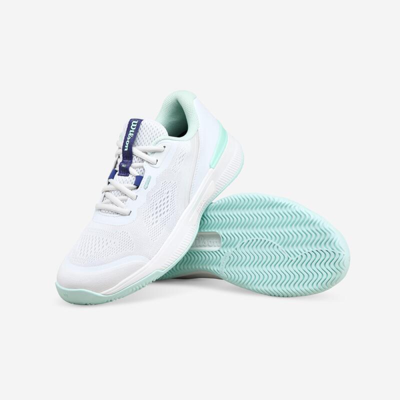 Încălțăminte tenis pentru orice suprafață Intrigue Pro alb verde albastru Damă