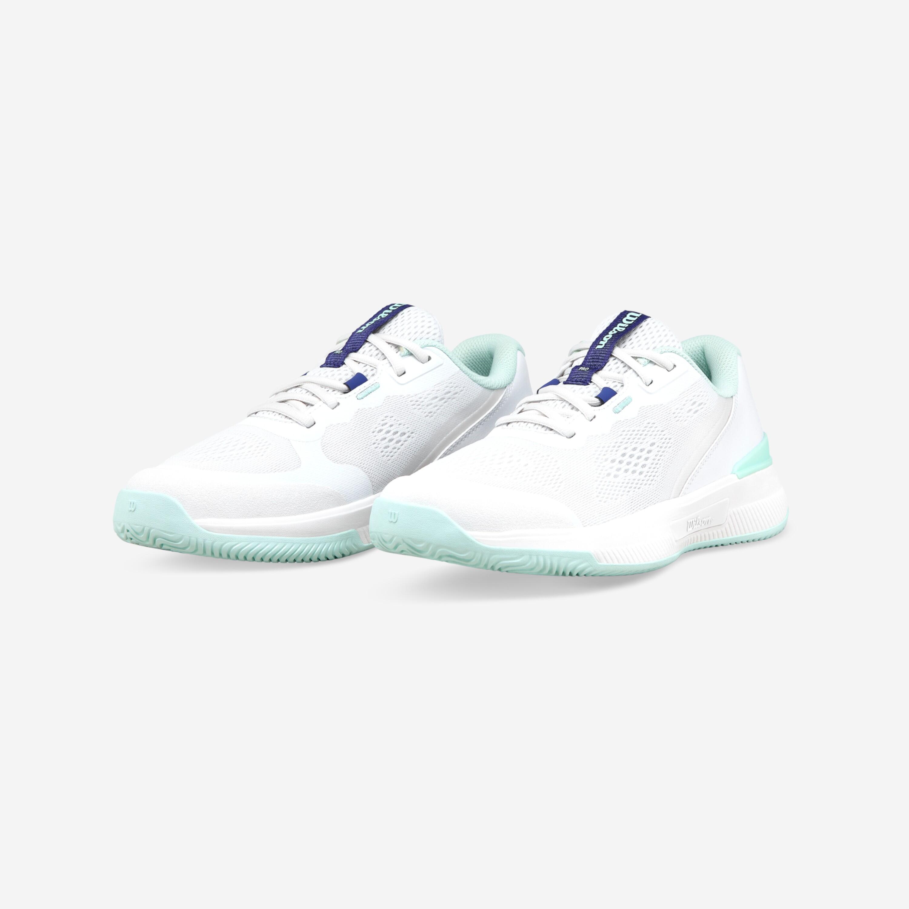 Damen Multicourt Tennisschuh, Intrigue Pro WeiSS Grün Blau 8/8