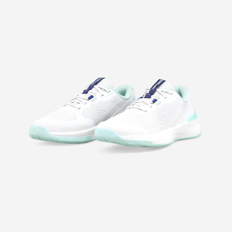 Încălțăminte tenis pentru orice suprafață Intrigue Pro alb verde albastru Damă