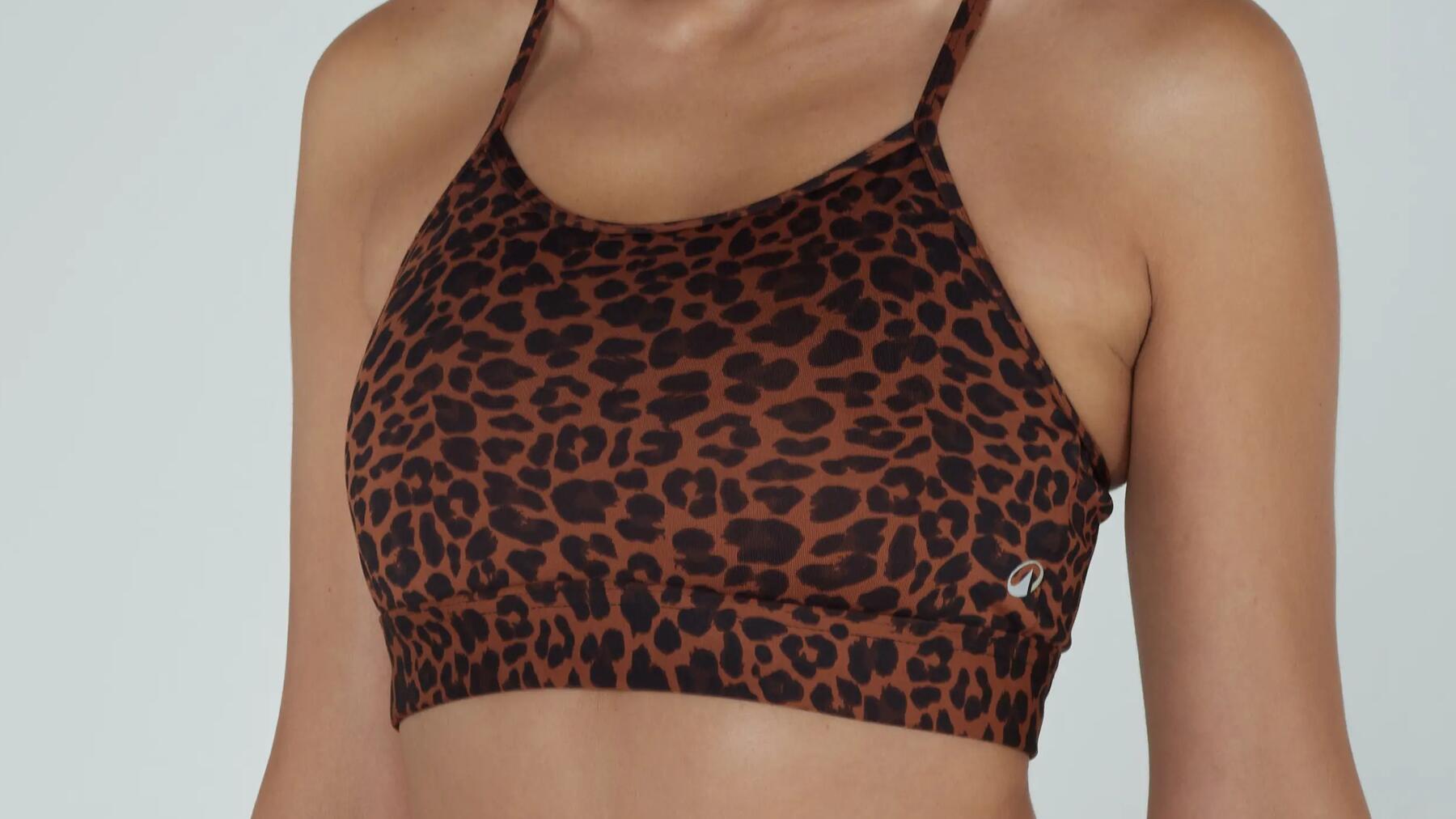 Top Feminino Iconic Estampa Animal Print Domyos