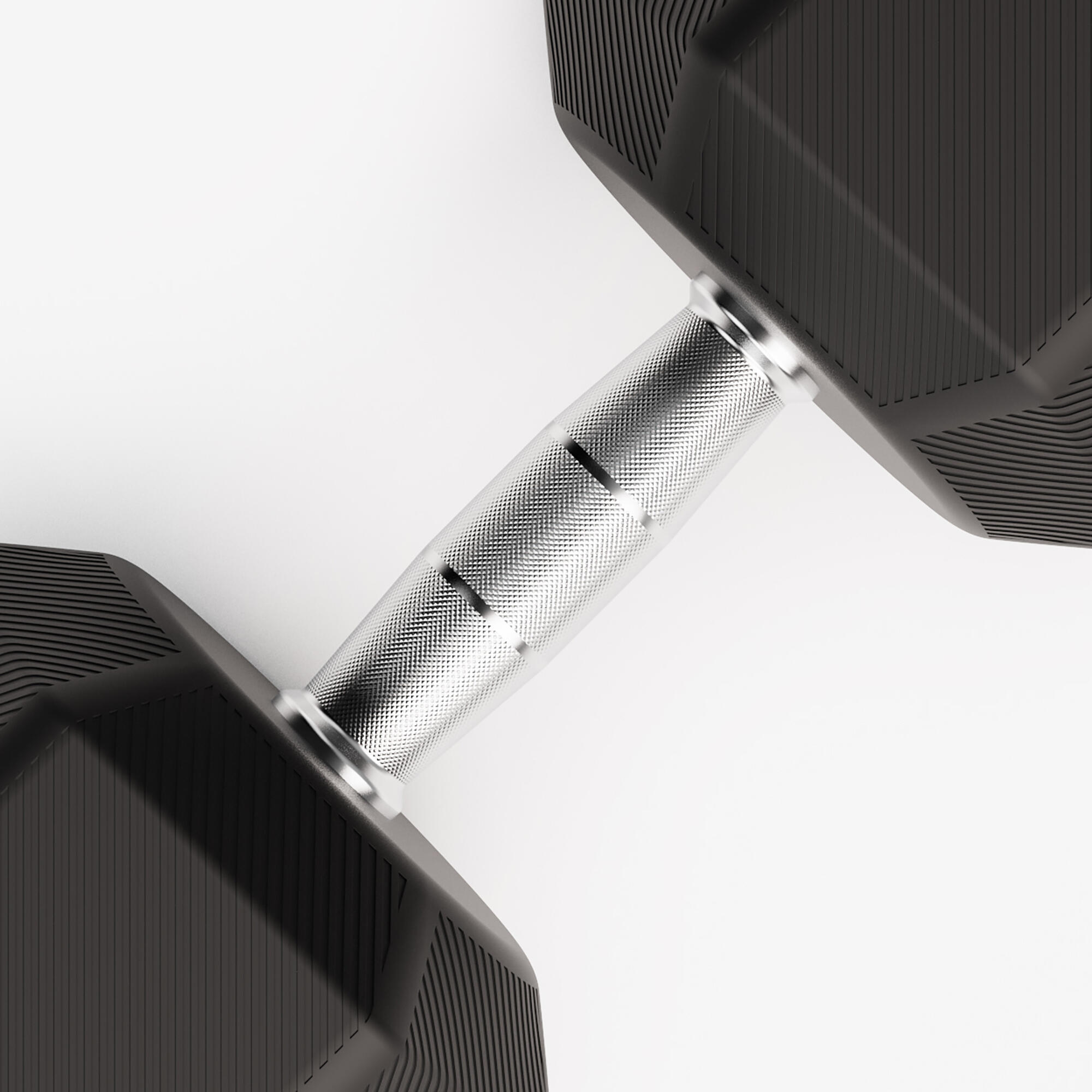 Manubrio palestra HEX DUMBBELL esagonale 27,5kg nero 3/5