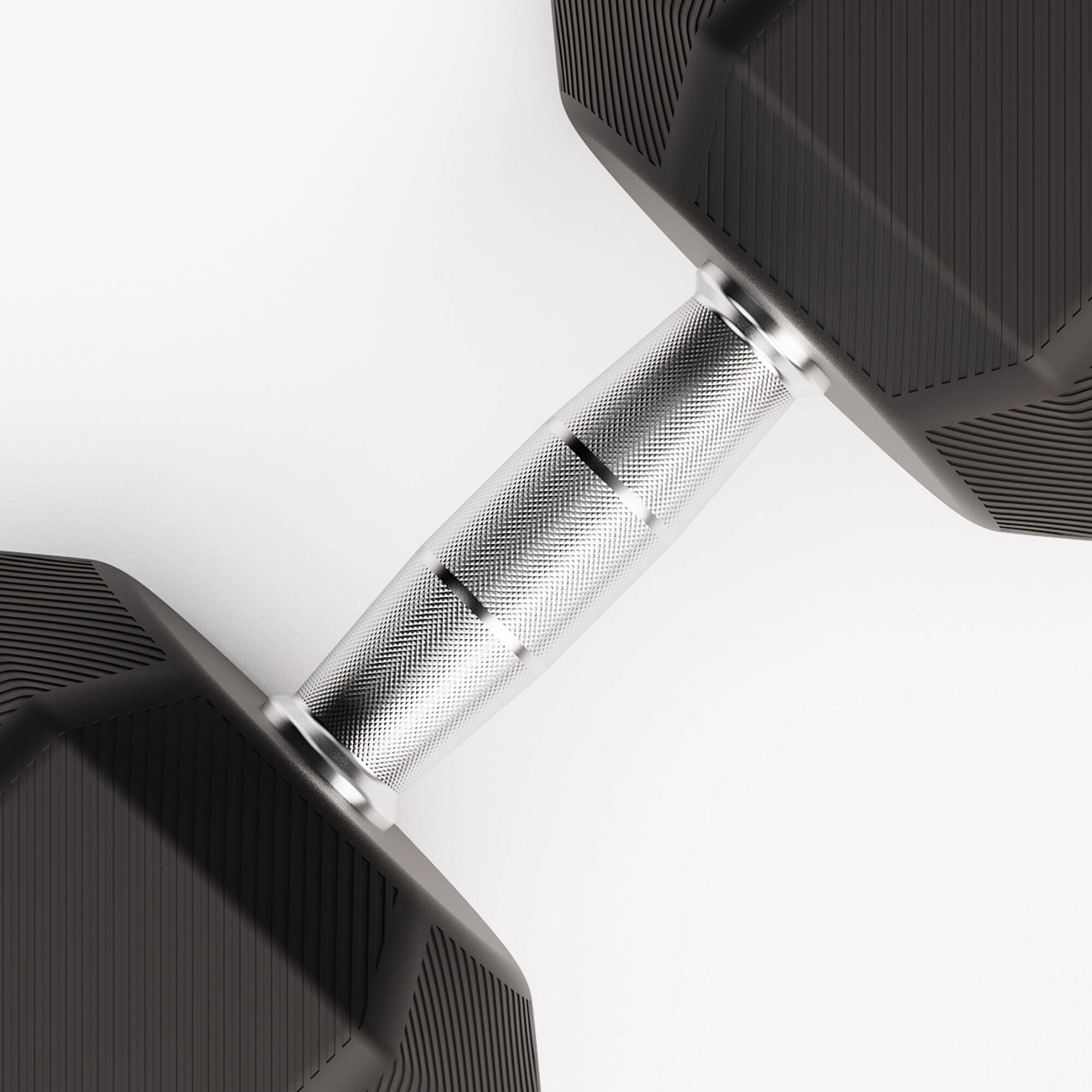 Cross Training and Weight Training 25 kg Hex Dumbbell - Black -  4