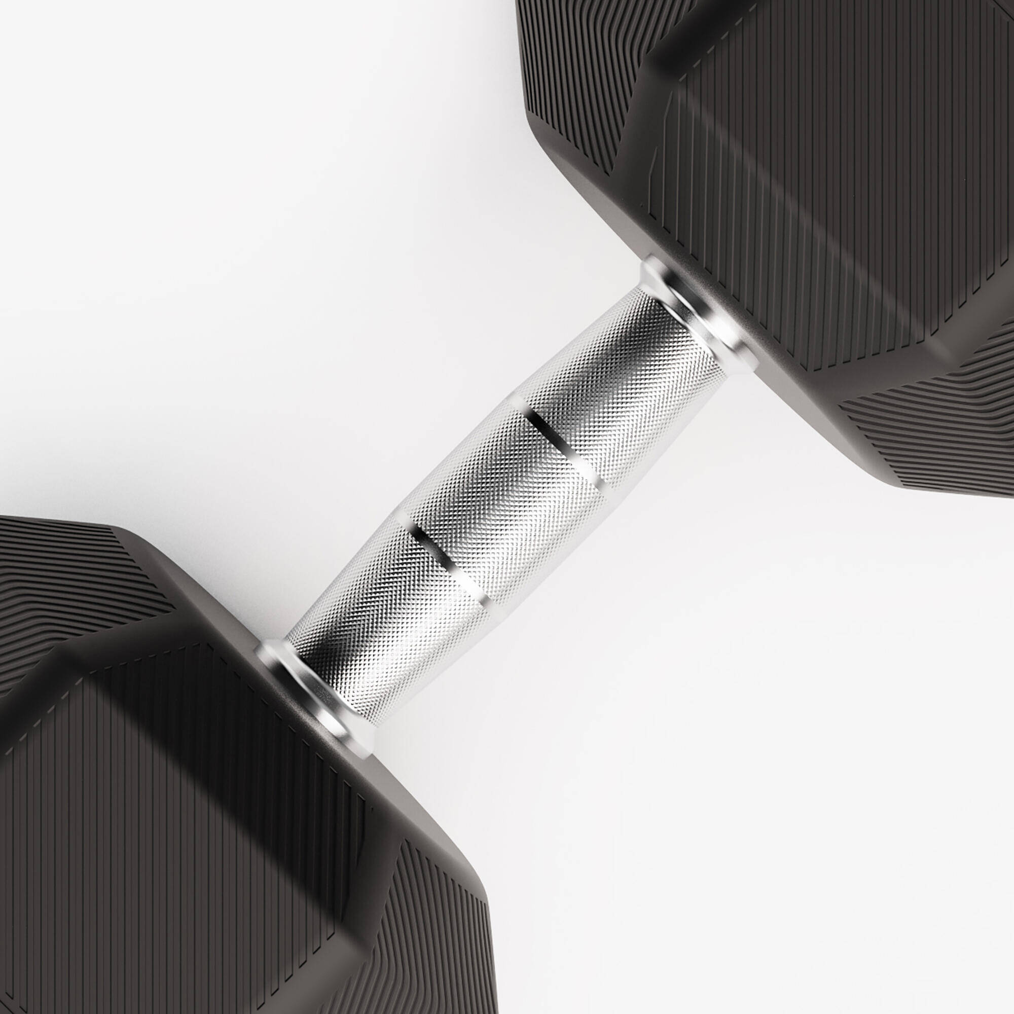 Cross Training and Weight Training 22.5 kg Hex Dumbbell - Black -  4