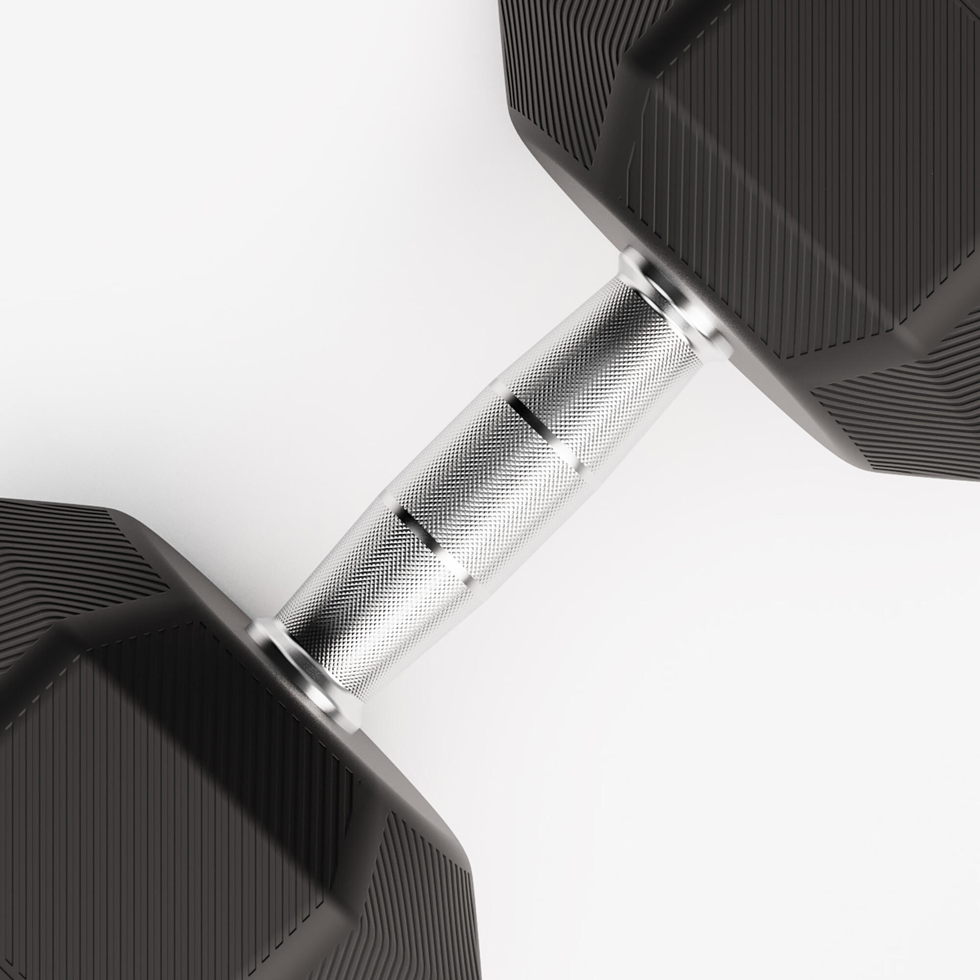 Manubrio palestra HEX DUMBBELL esagonale 22,5kg nero 3/11