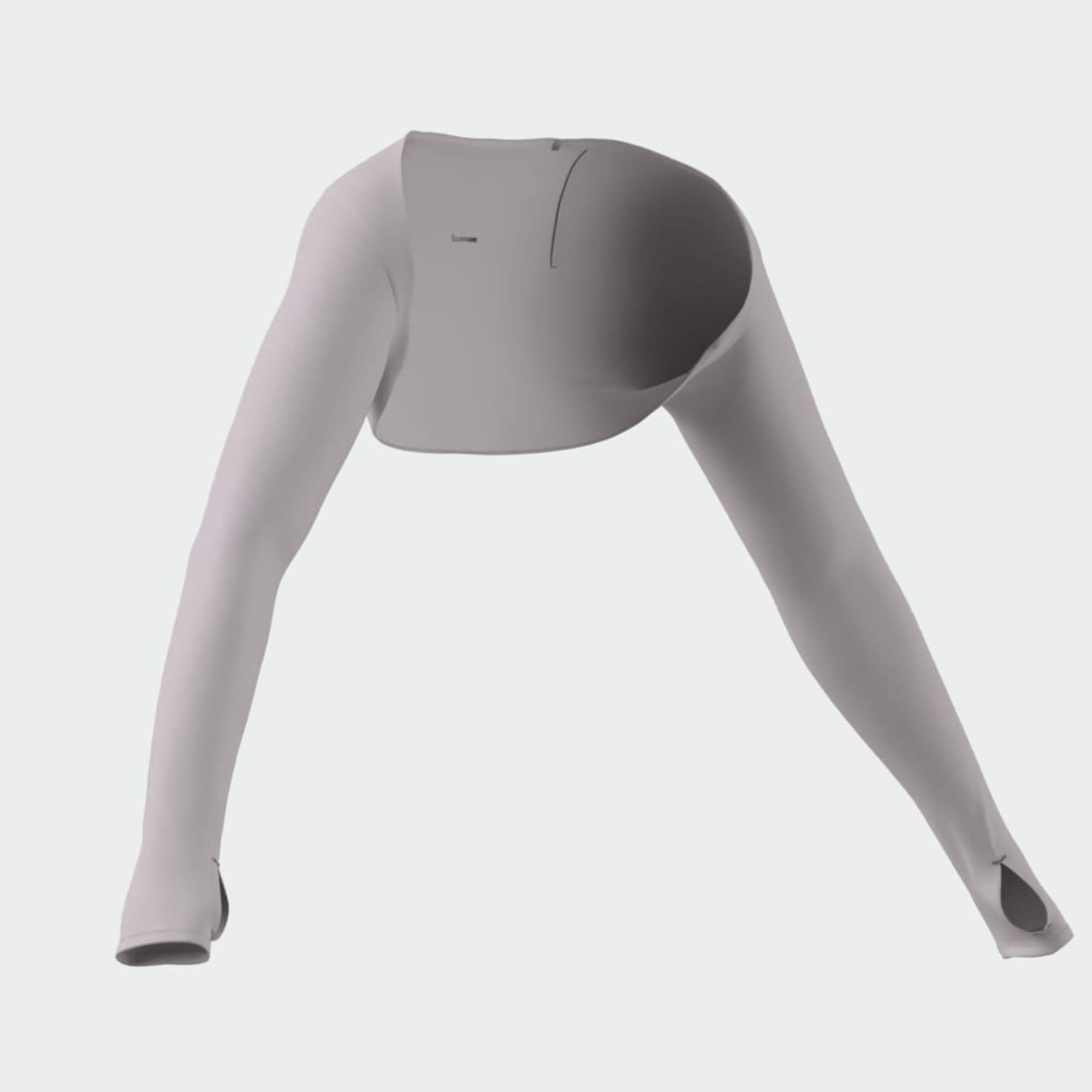 Bolero ADIDAS donna palestra traspirante grigio 9/9