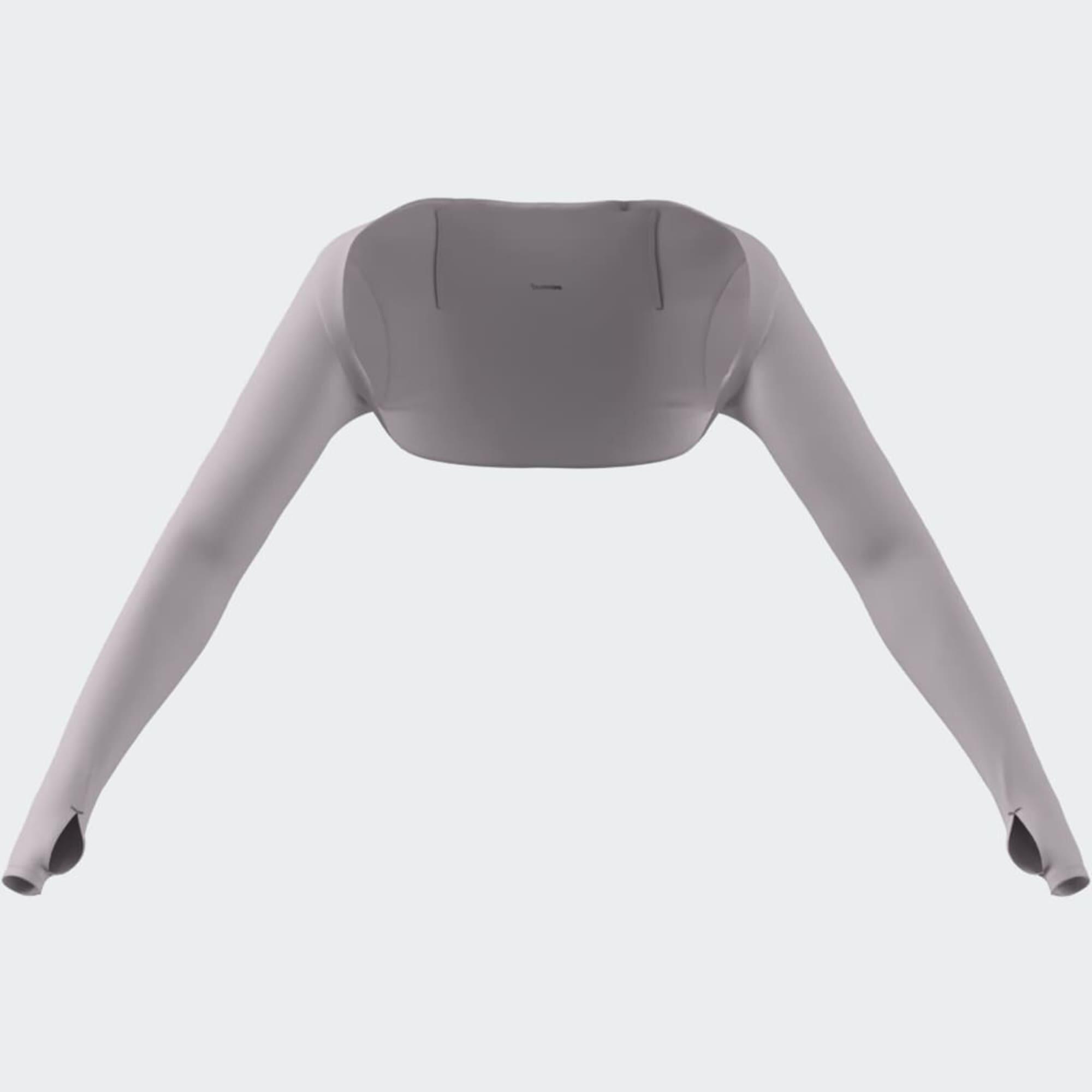 Bolero ADIDAS donna palestra traspirante grigio 7/9