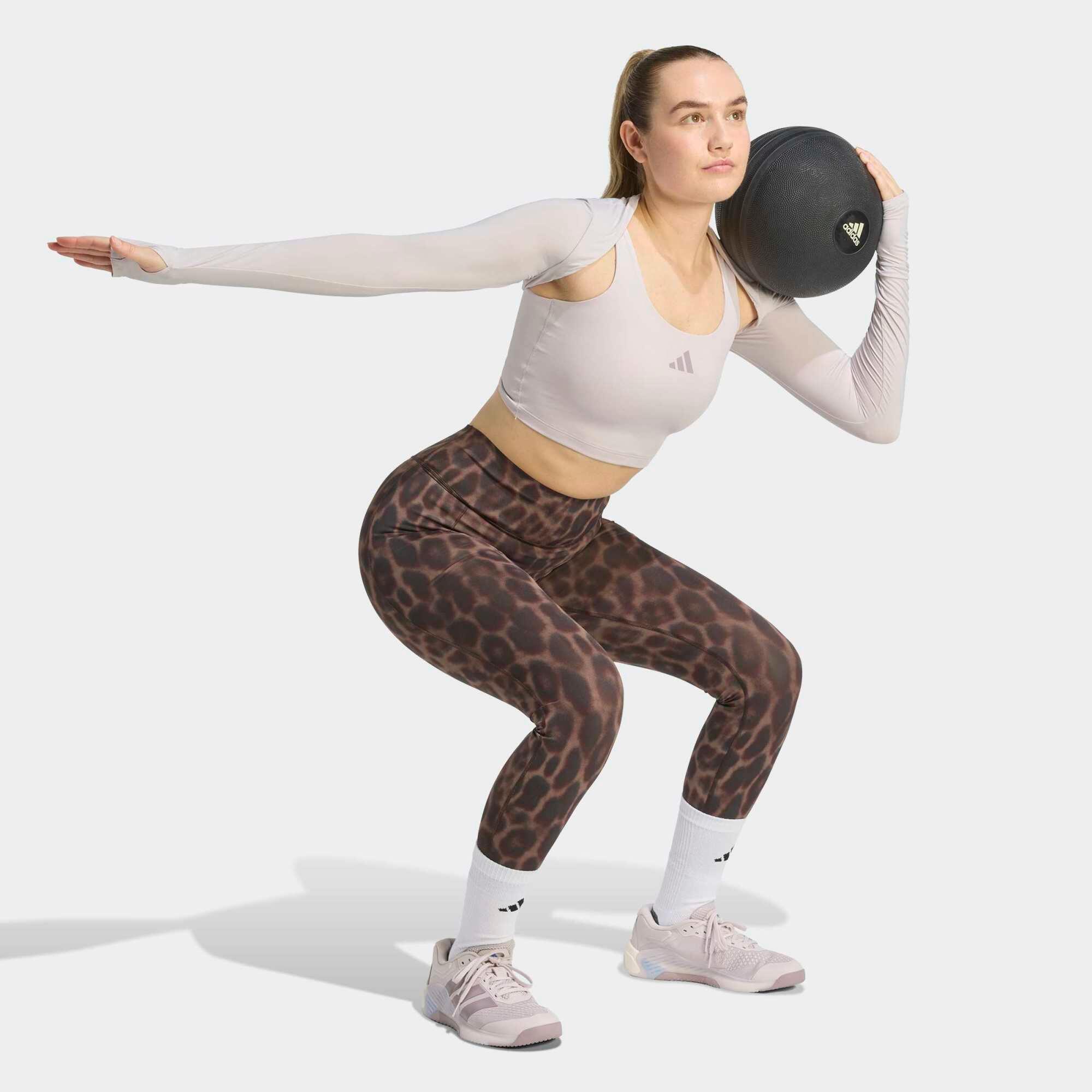 Bolero ADIDAS donna palestra traspirante grigio 5/9