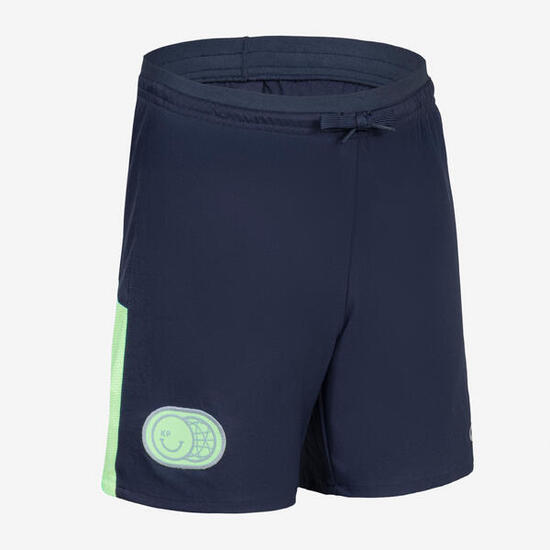 Pantaloncini calcio bambini VIRALTO KIDS blu-verde