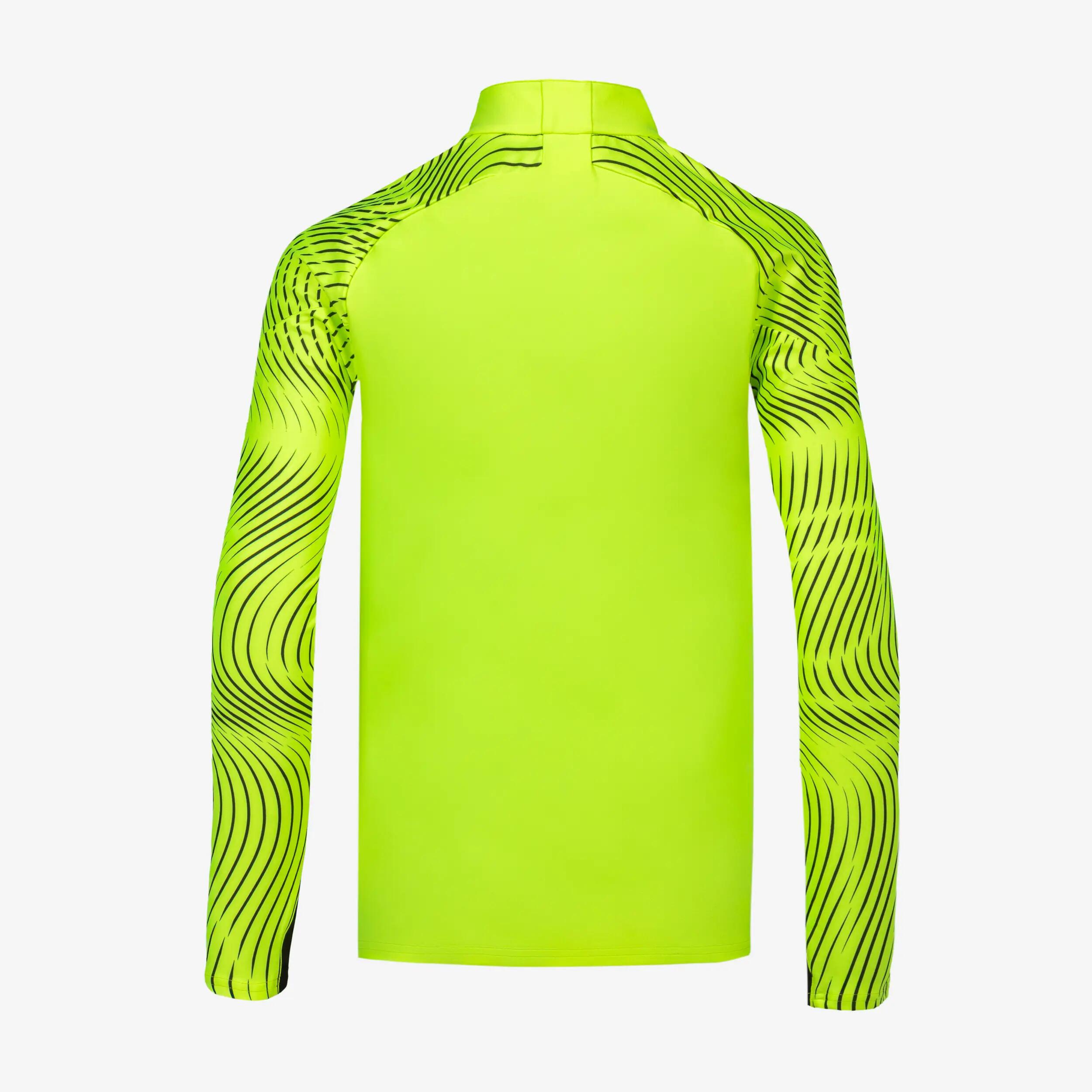 Sweat 1/2 Zip CLUB Wavy enfant jaune fluo et noir 4/5