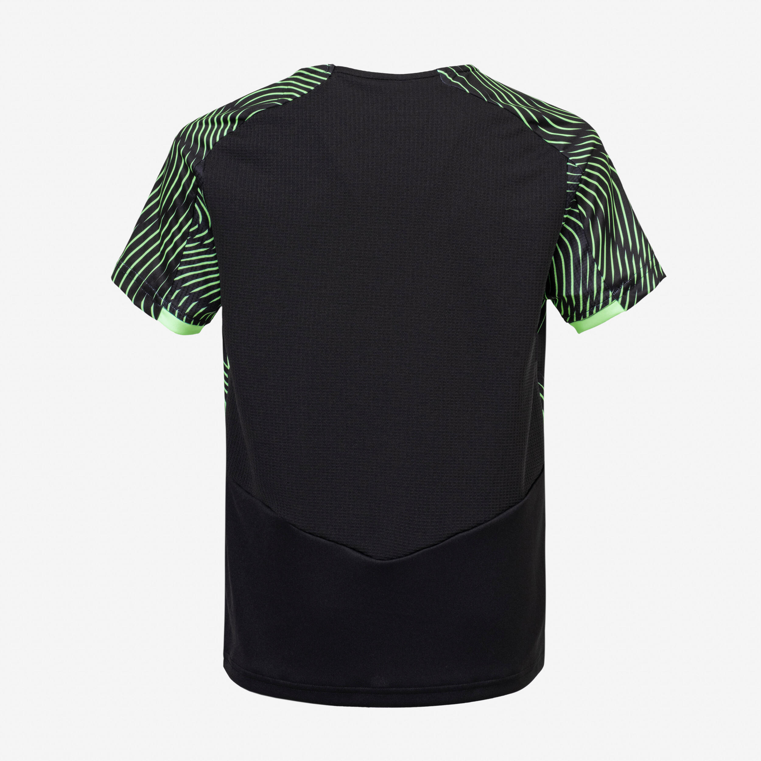 Fussballtrikot Club Wavy Kinder Schwarz und Grün 4/5