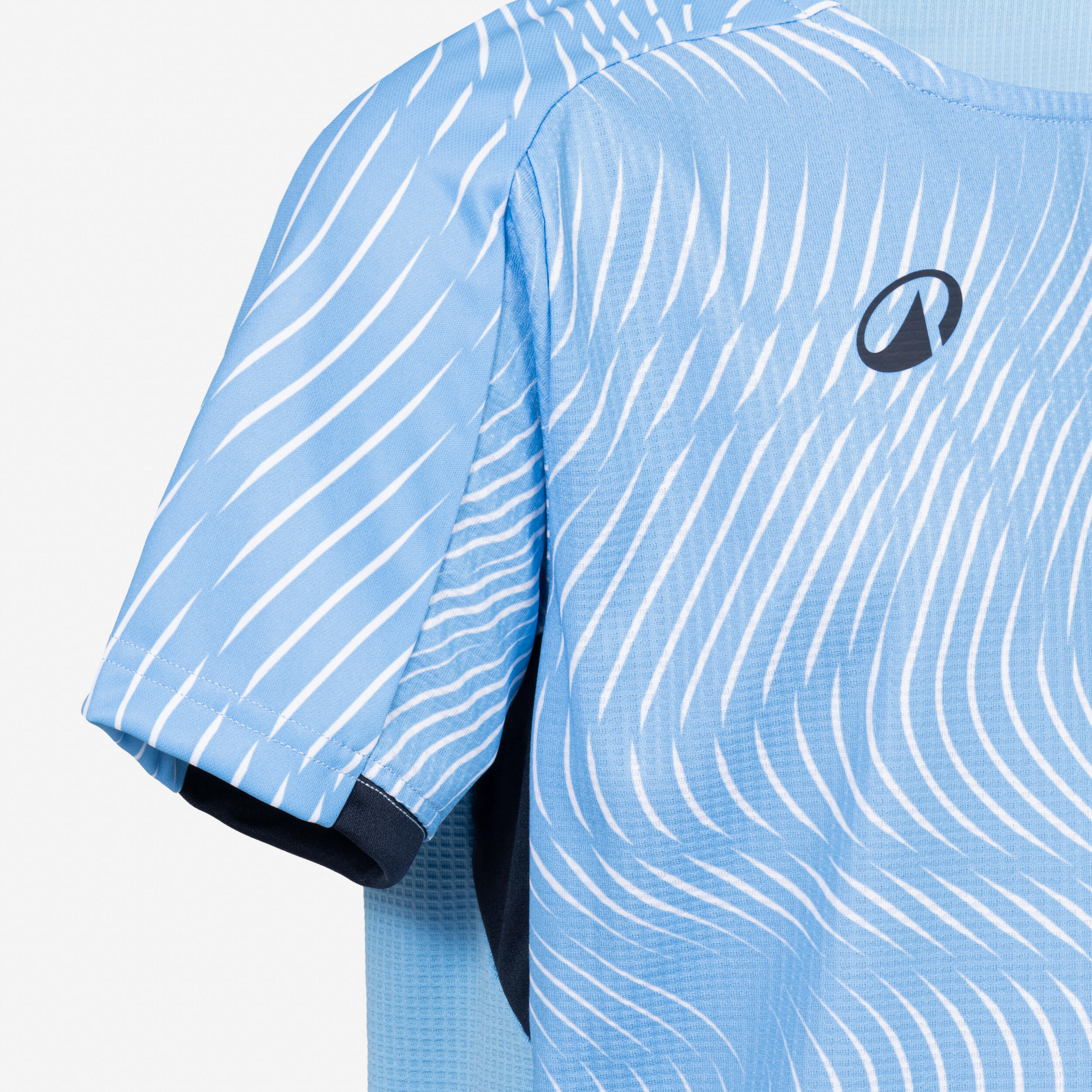 Maillot de football CLUB Wavy  Bleu clair et Blanc Junior 3/5