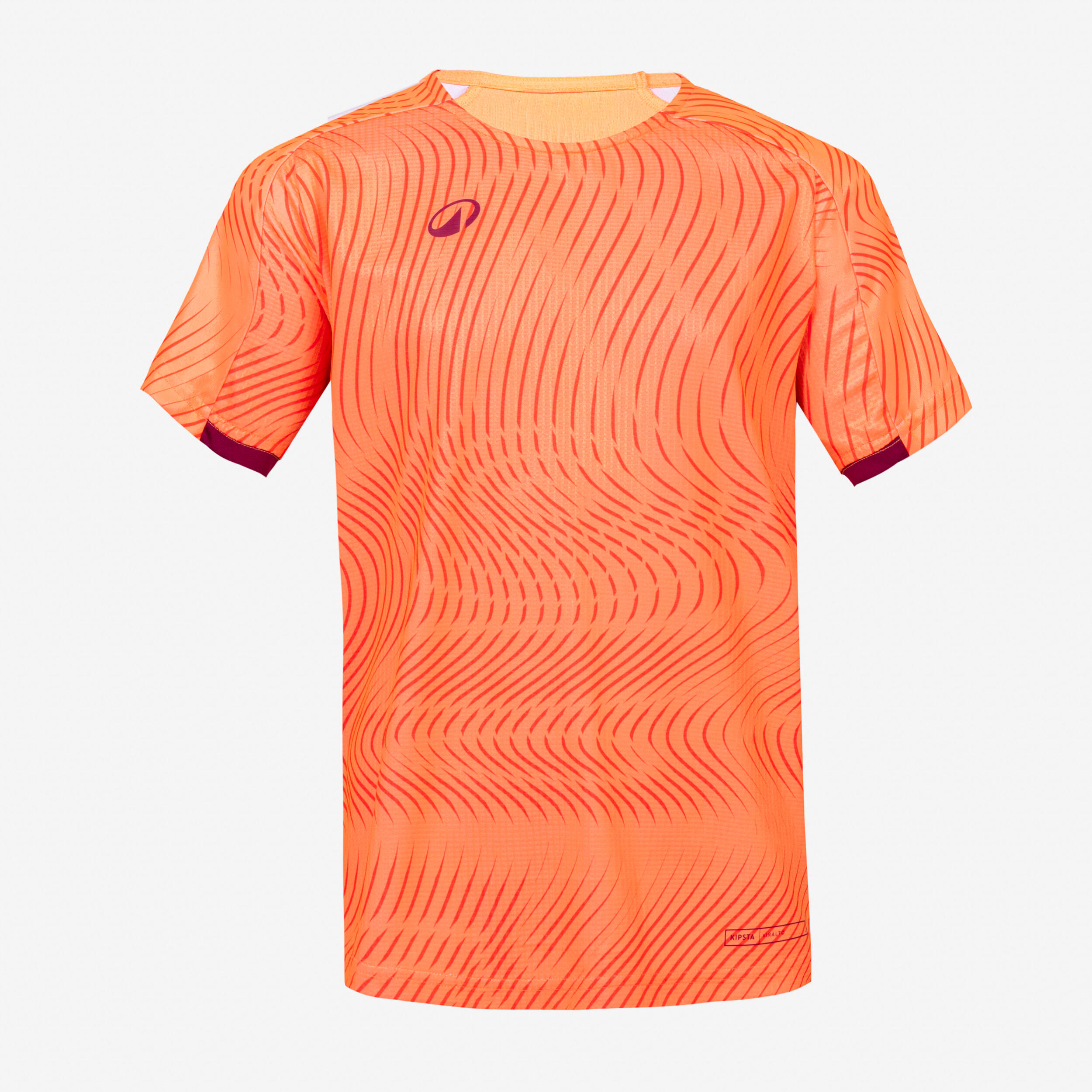 Maillot de football CLUB Wavy  Pêche et Cerise Junior 2/5