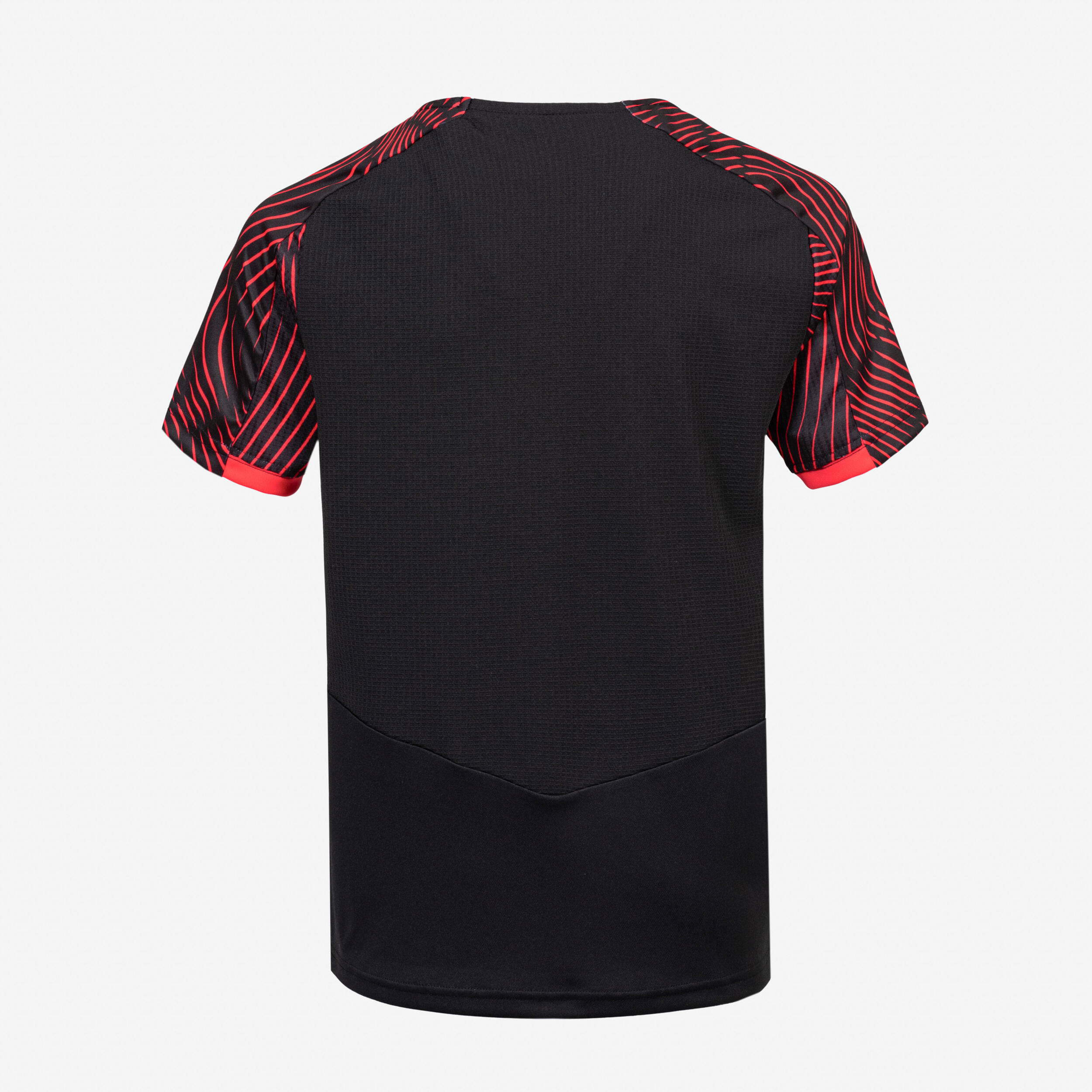 Maillot de football CLUB Wavy Noir et Rouge Junior 4/5